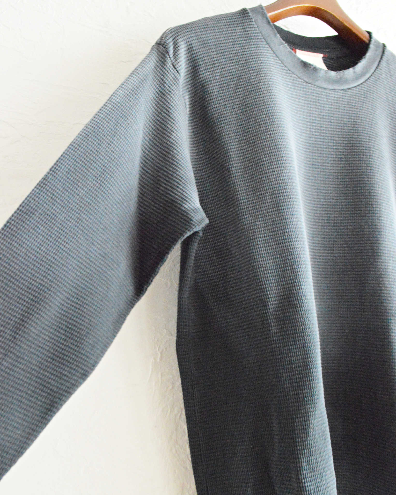 MOOJIMOOJI ムージームージー / CLASSIC WAFFLE THERMAL AGED クラシックワッフルサーマル (BLACK ブラック)