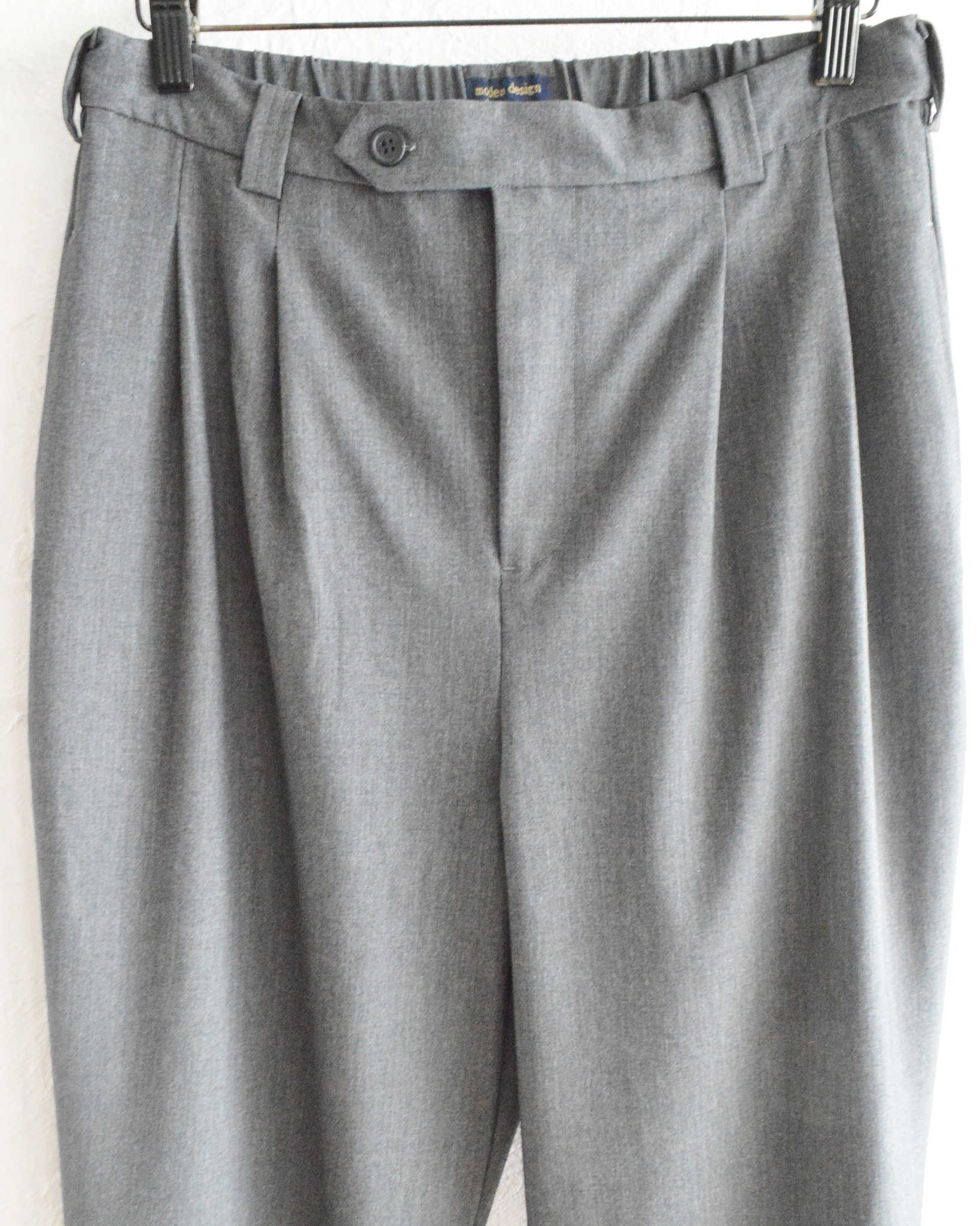 modemdesign モデムデザイン / TWO TUCK STANDARD PANTS ツータックスタンダードパンツ (GRAY グレー)