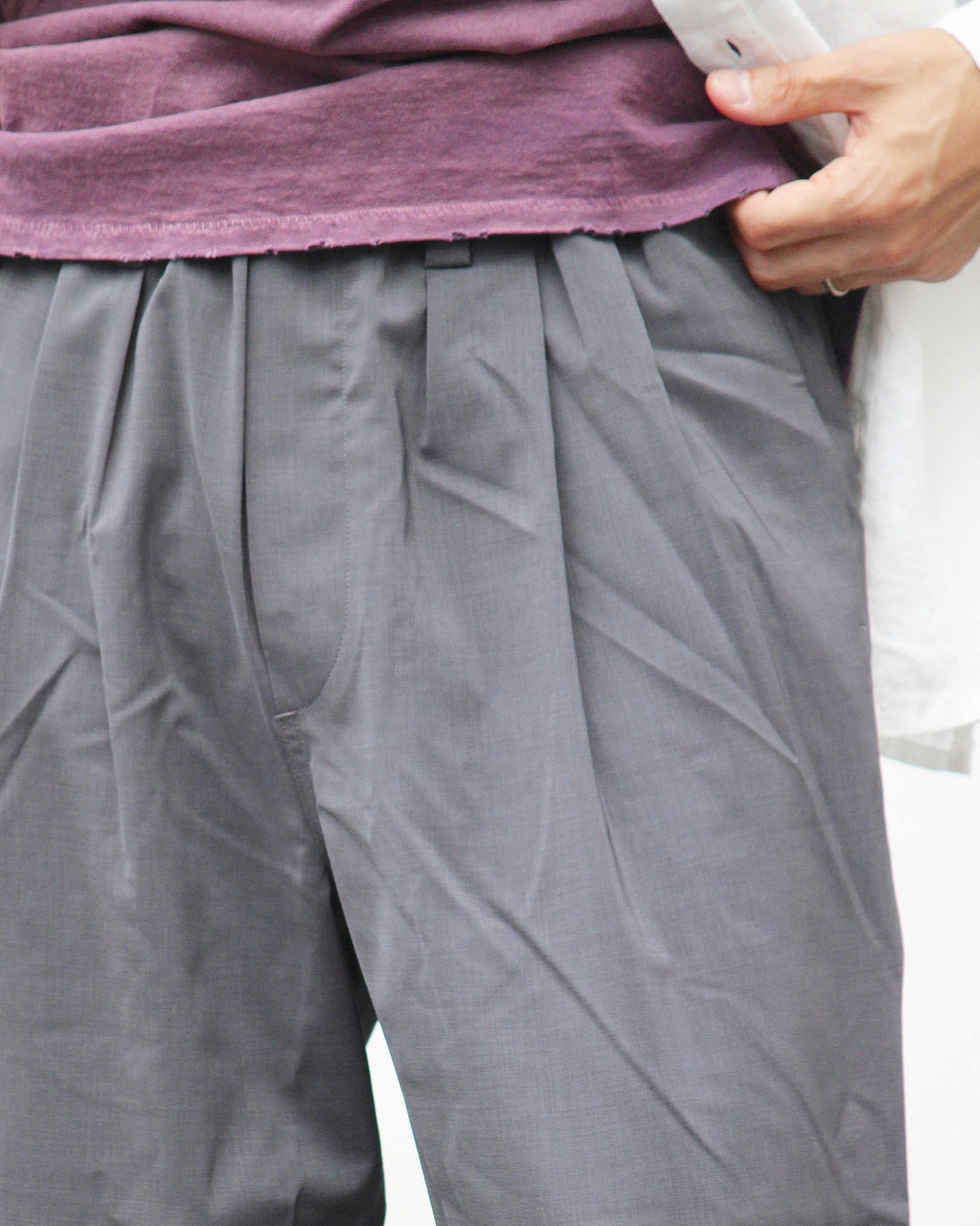 LAMOND ラモンド / TWILL TWIST PANTS ツイルツイストパンツ (CHARCOAL チャコール)