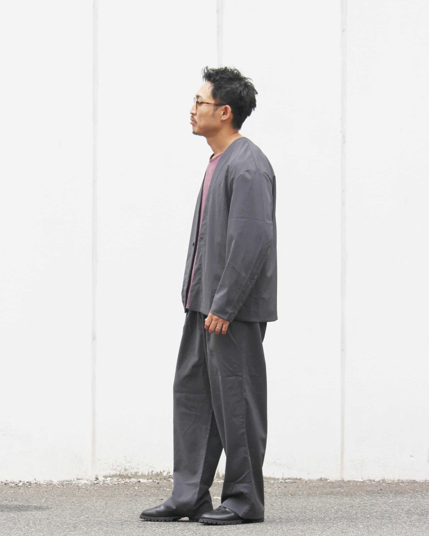 LAMOND ラモンド / TWILL TWIST PANTS ツイルツイストパンツ (CHARCOAL チャコール)