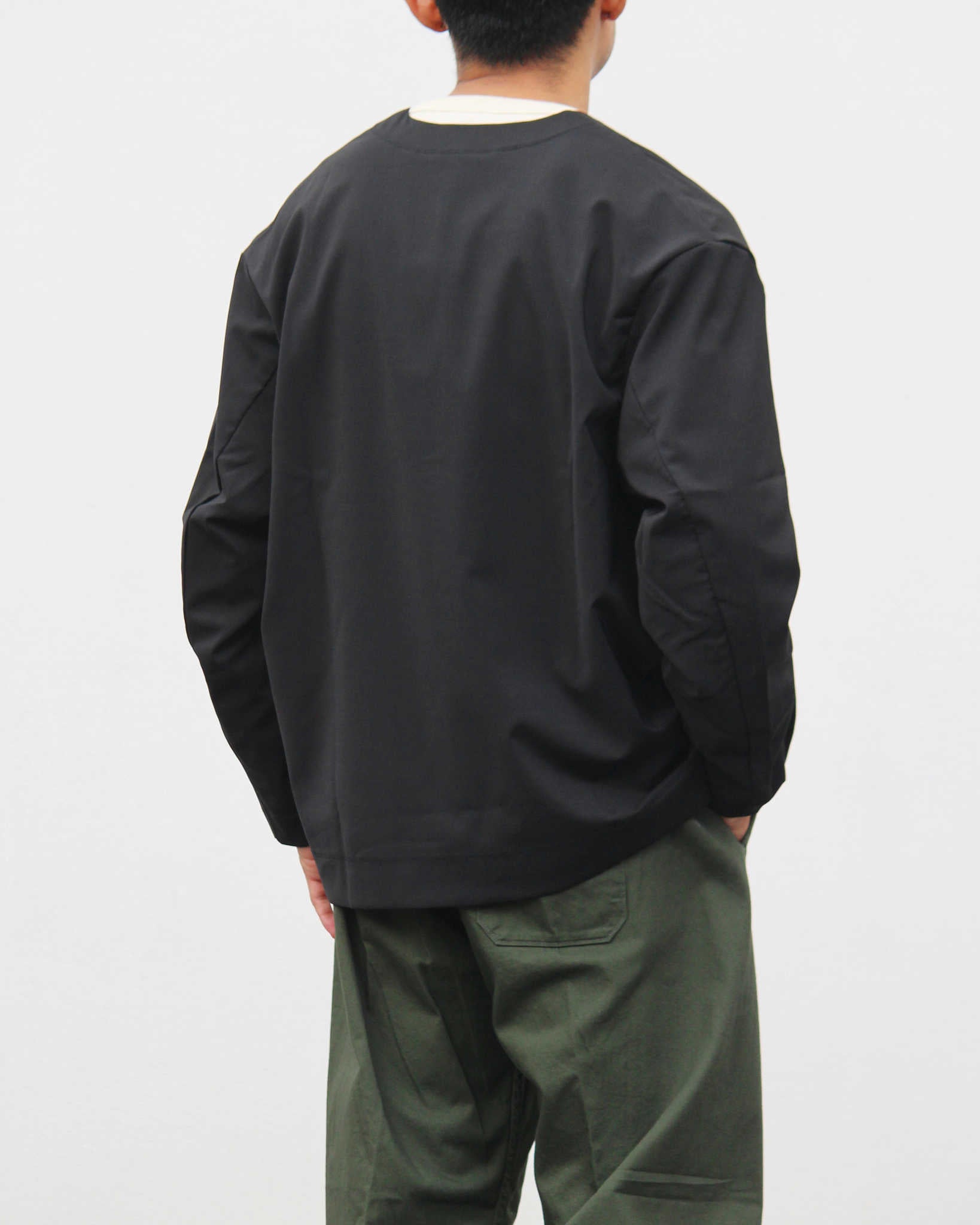 LAMOND ラモンド / TWILL TWIST CARDIGAN JACKET ツイルツイストカーディガンジャケット (BLACK ブラック)