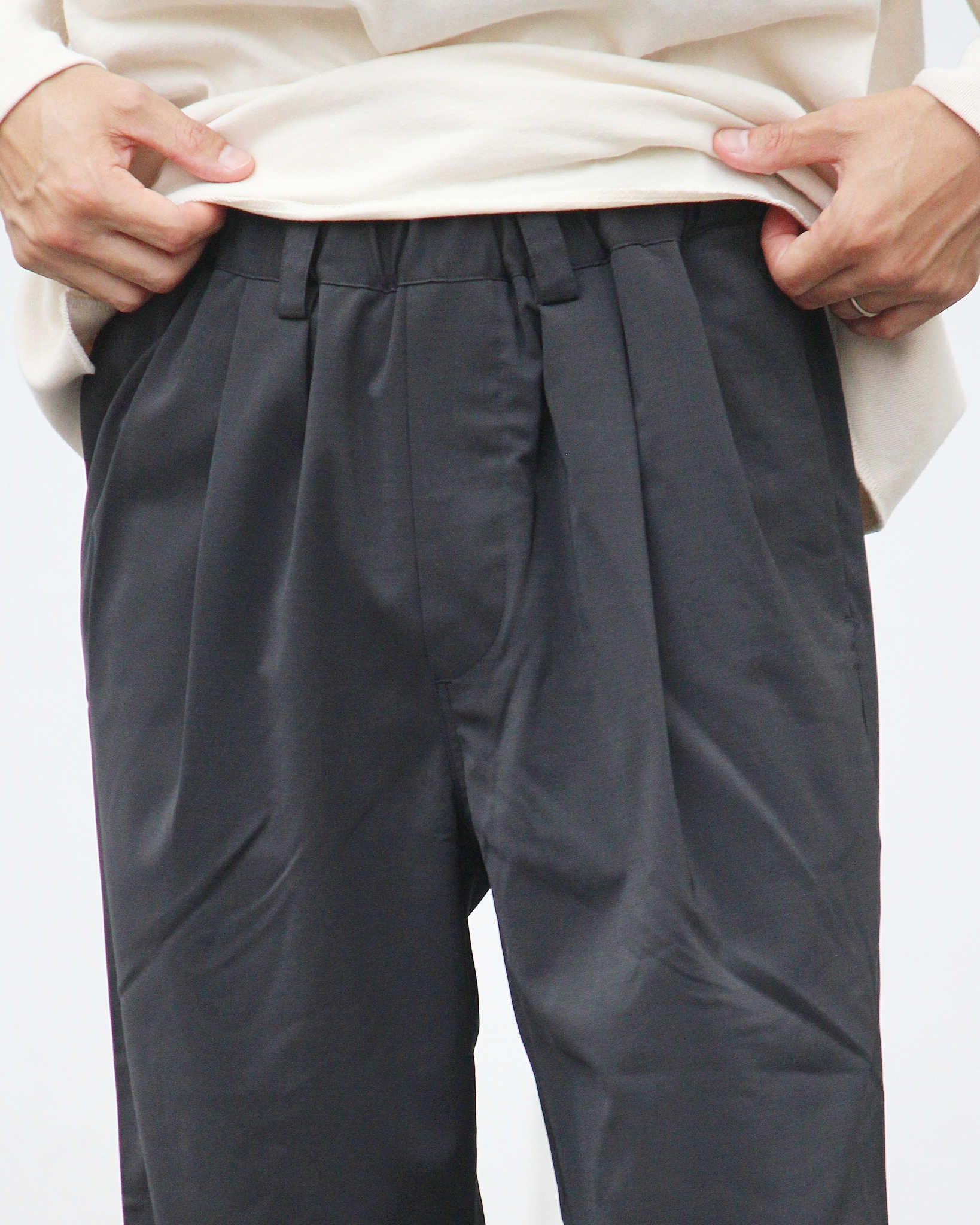 LAMOND ラモンド / TWILL TWIST PANTS ツイルツイストパンツ (BLACK ブラック)