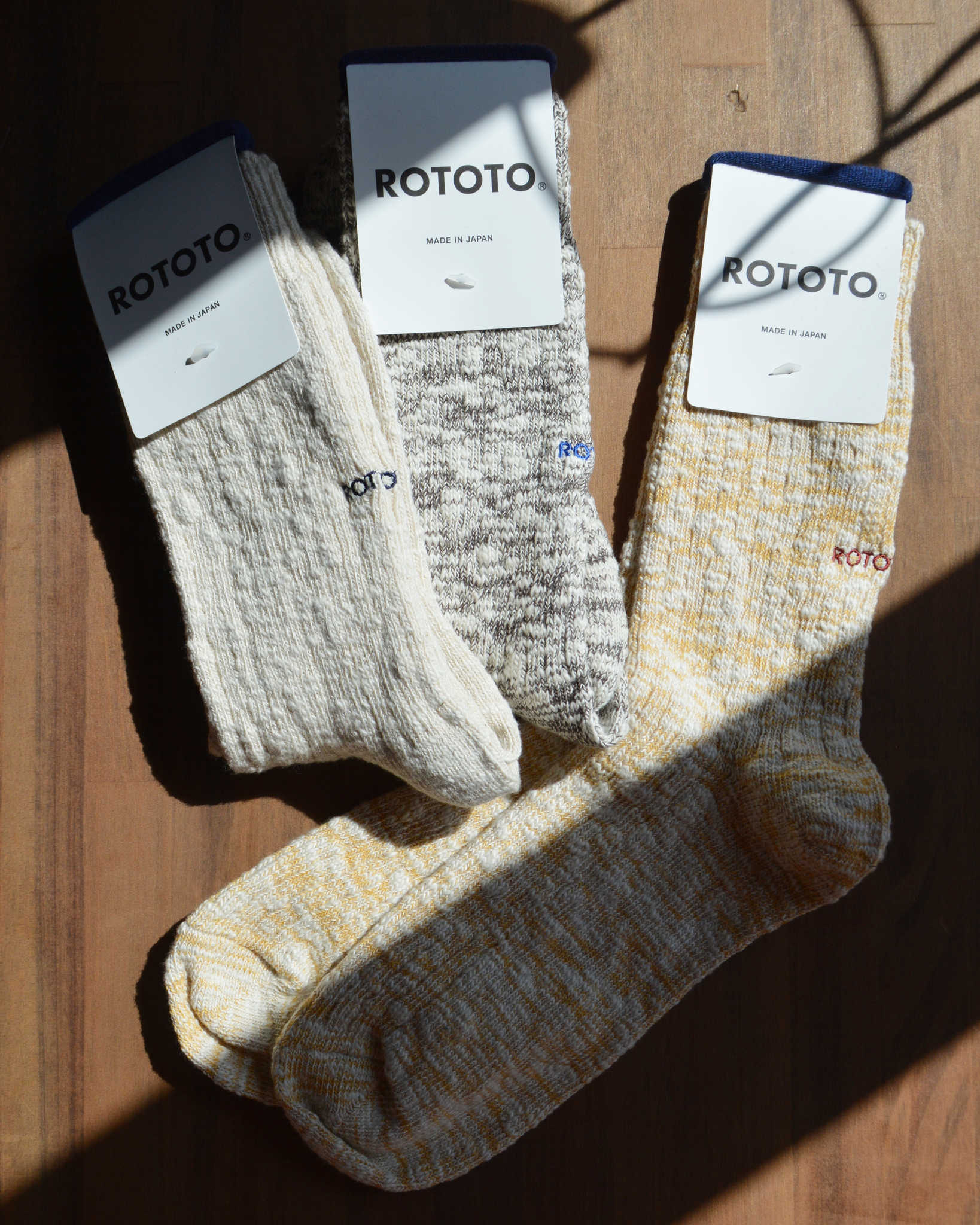 ROTOTO ロトト / ORGANIC COTTON SLUB CREW SOCKS オーガニックコットンスラブクルーソックス