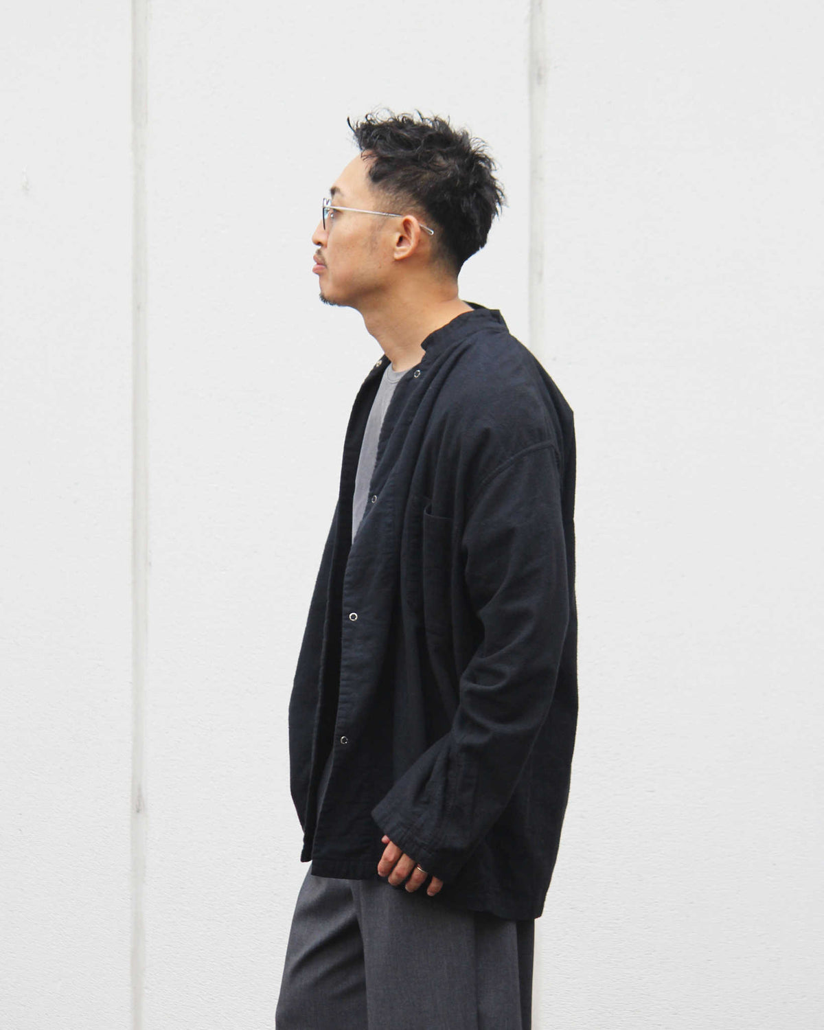 1950’S US ARMY PAJAMA SHIRTS O/D BLACK　ユーエスアーミーパジャマシャツオーバーダイブラック