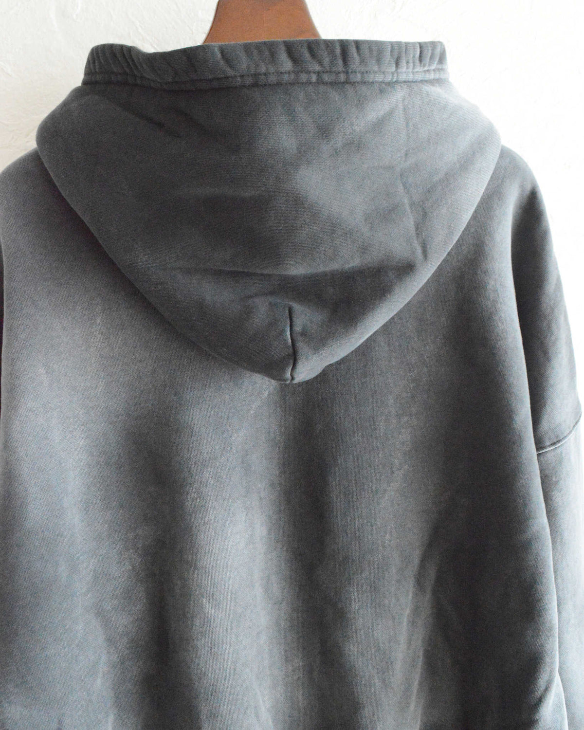 MOOJIMOOJI ムージムージー / OVERSIZE ZIP UP HOODIE AGED オーバーサイズジップアップフーディー (BLACK ブラック)