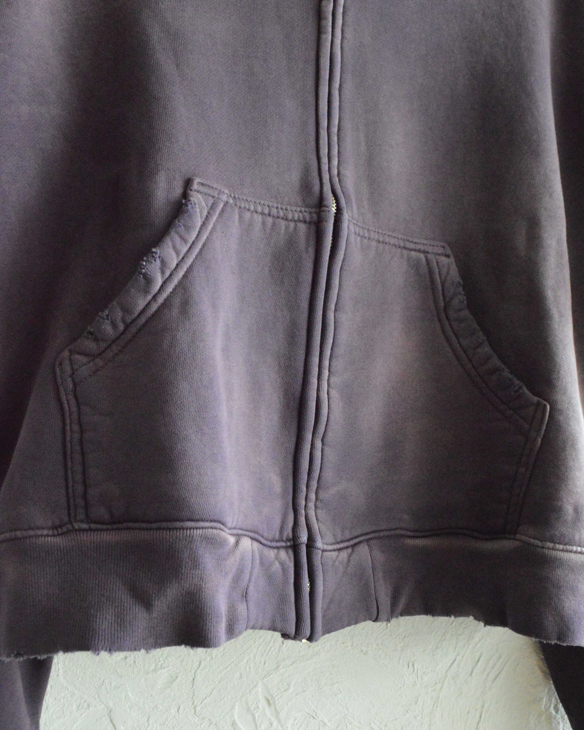 MOOJIMOOJI ムージムージー / OVERSIZE ZIP UP HOODIE AGED オーバーサイズジップアップフーディー (PURPLE パープル)
