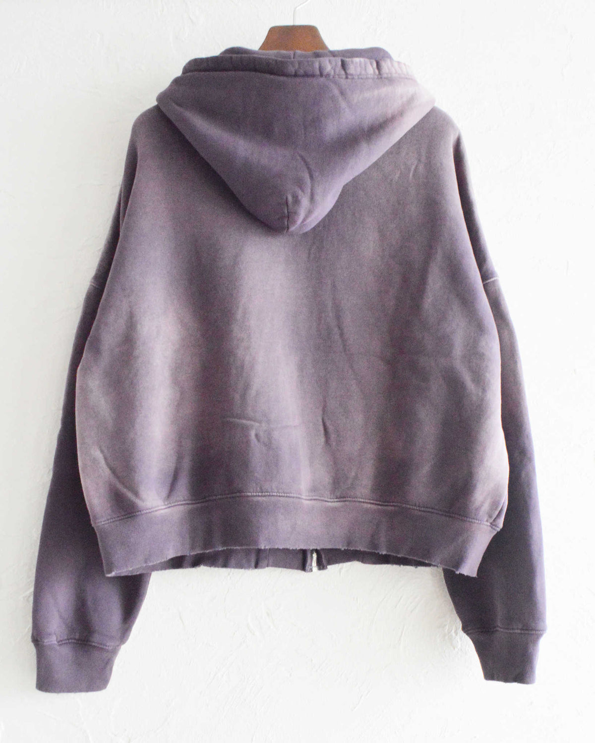 MOOJIMOOJI ムージムージー / OVERSIZE ZIP UP HOODIE AGED オーバーサイズジップアップフーディー (PURPLE パープル)
