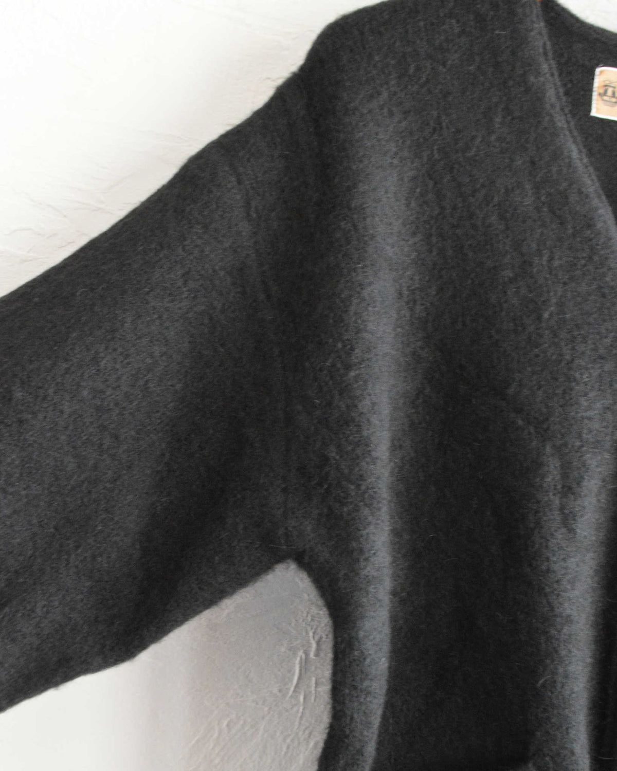 TOWN CRAFT タウンクラフト / mohair shaggy cardigan  モヘアカーディガン (BLACK ブラック)