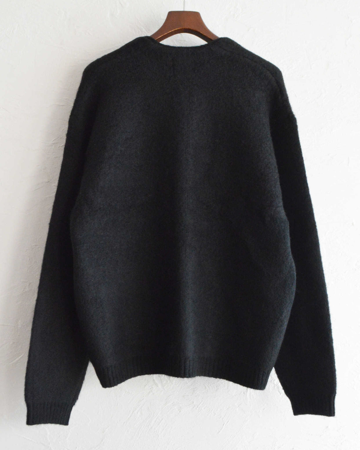 TOWN CRAFT タウンクラフト / mohair shaggy cardigan  モヘアカーディガン (BLACK ブラック)