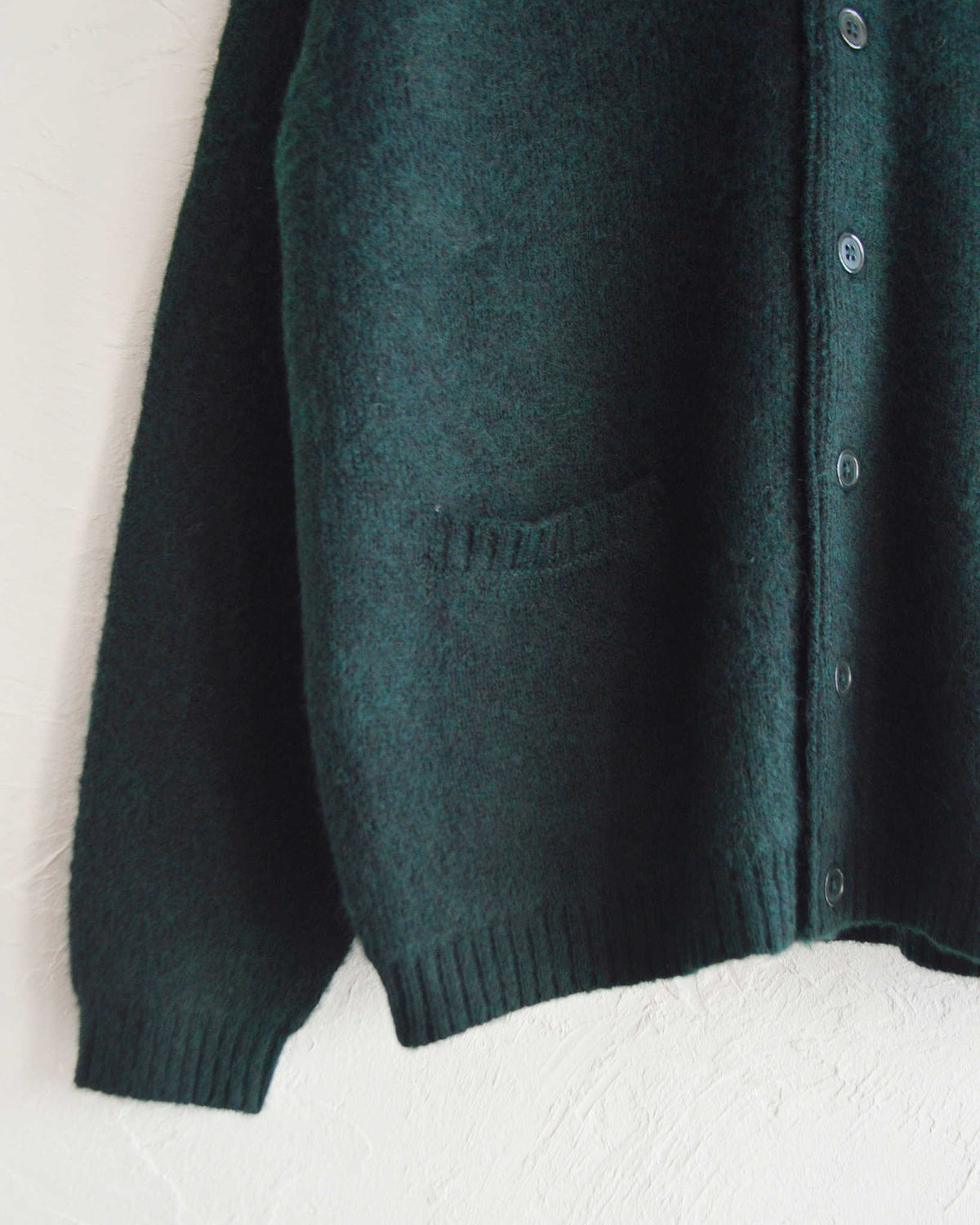 TOWN CRAFT タウンクラフト / mohair shaggy cardigan  モヘアカーディガン (GREEN グリーン)