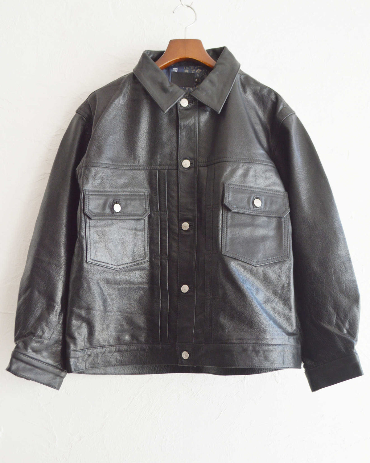 Nasngwam. ナスングワム / ATAVISM LEATHER JACKET アタビズムジャケット Msize (BLACK ブラック)