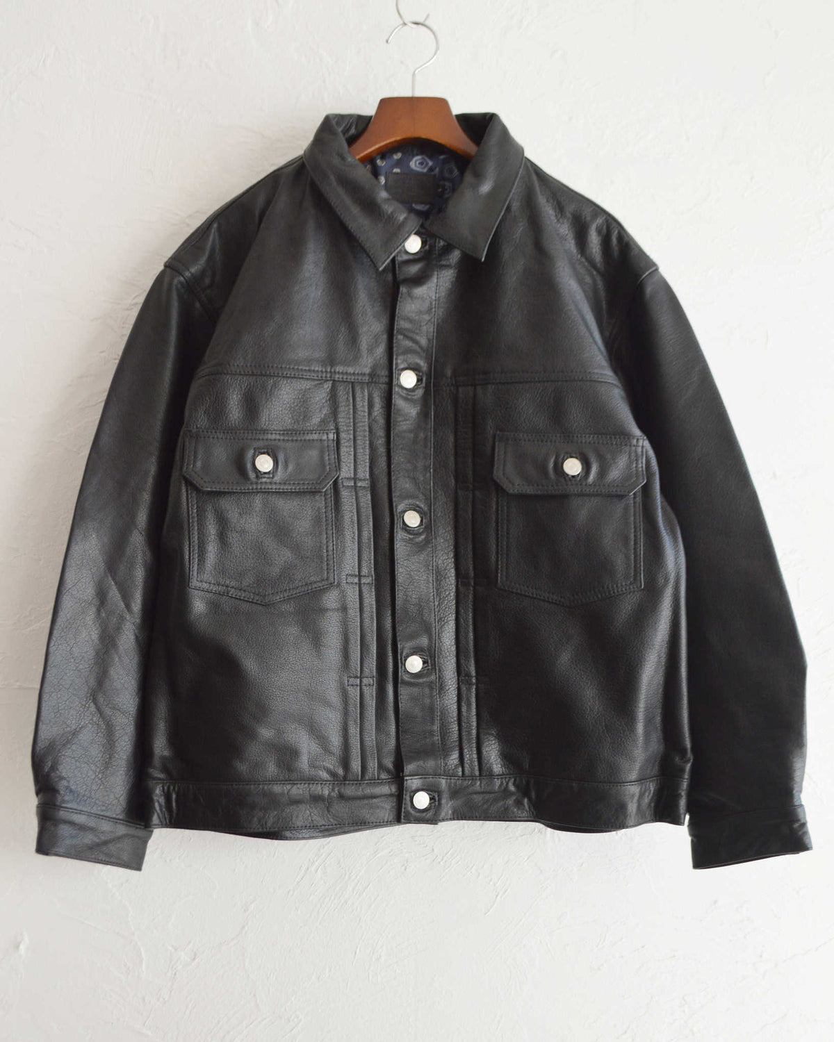 Nasngwam. ナスングワム / ATAVISM LEATHER JACKET アタビズムジャケット Lsize (BLACK ブラック)
