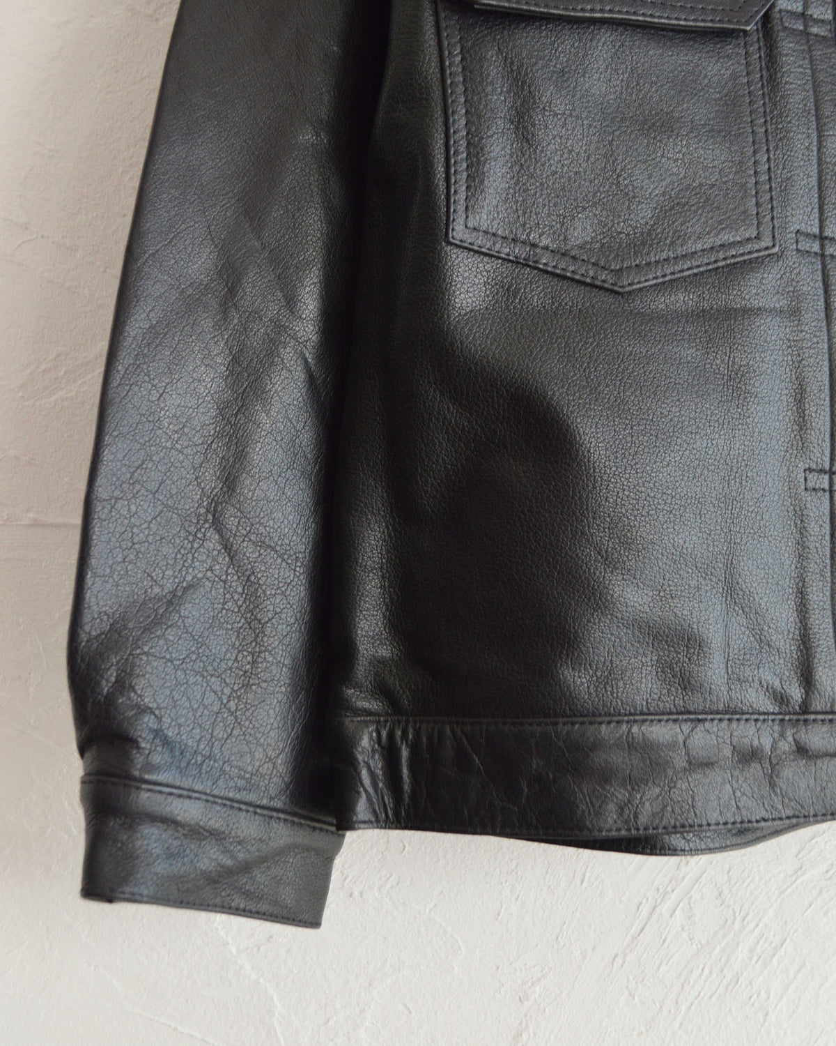 Nasngwam. ナスングワム / ATAVISM LEATHER JACKET アタビズムジャケット Lsize (BLACK ブラック)