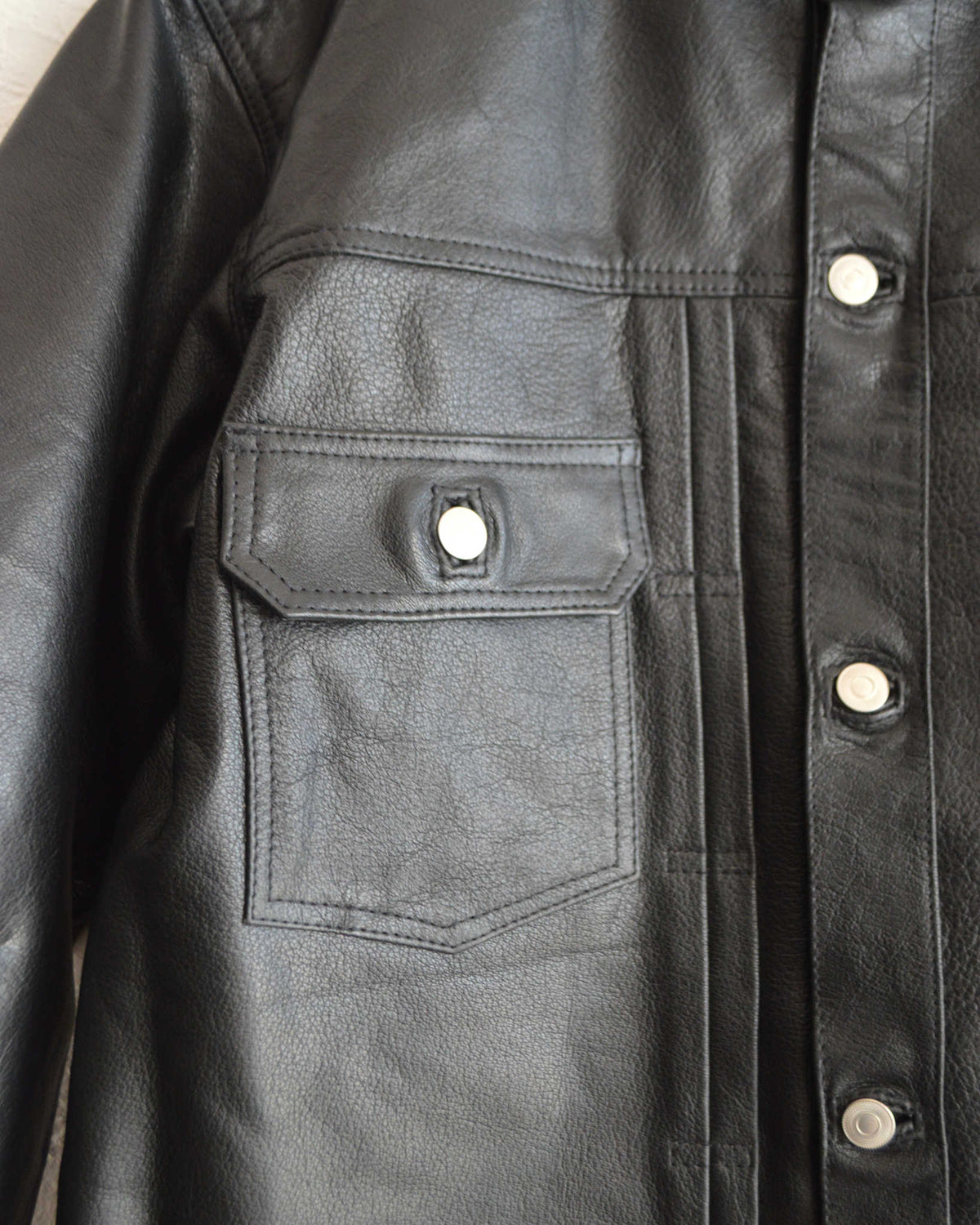 Nasngwam. ナスングワム / ATAVISM LEATHER JACKET アタビズムジャケット Lsize (BLACK ブラック)