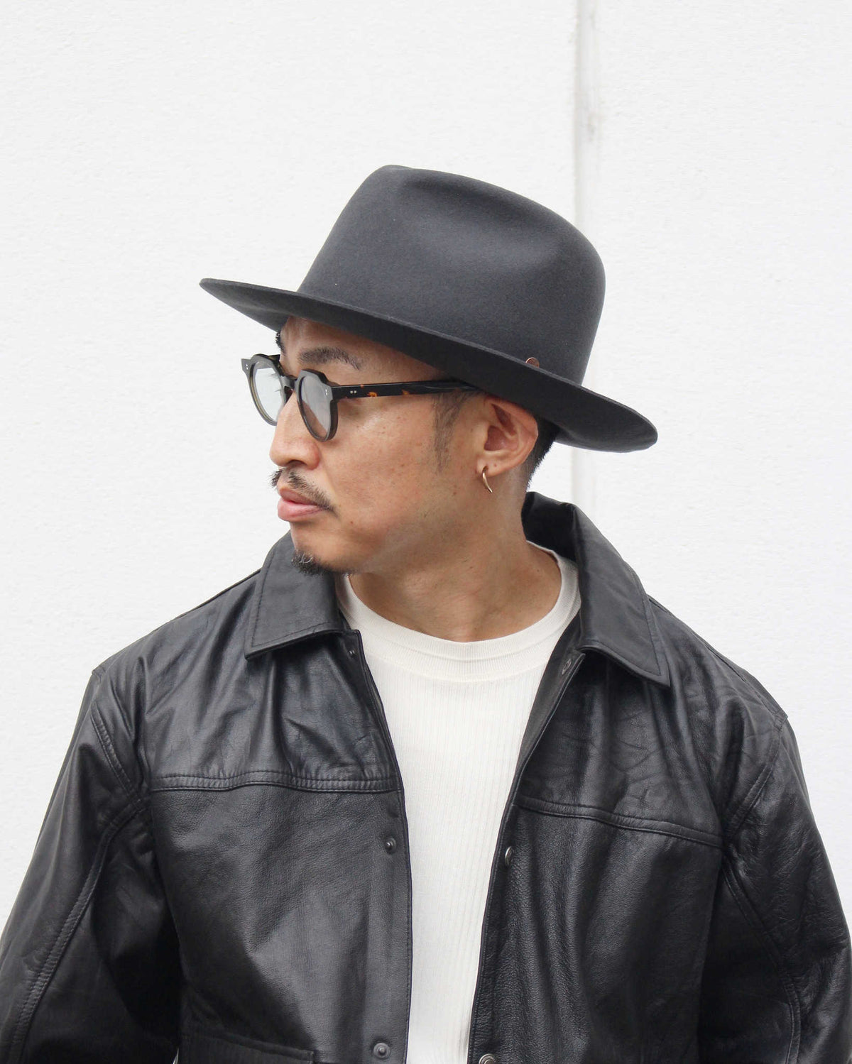 morno モーノ / CRUSHABLEWOOL FELT HAT クラッシャブルウール中折れハット (CHARCOAL チャコール)