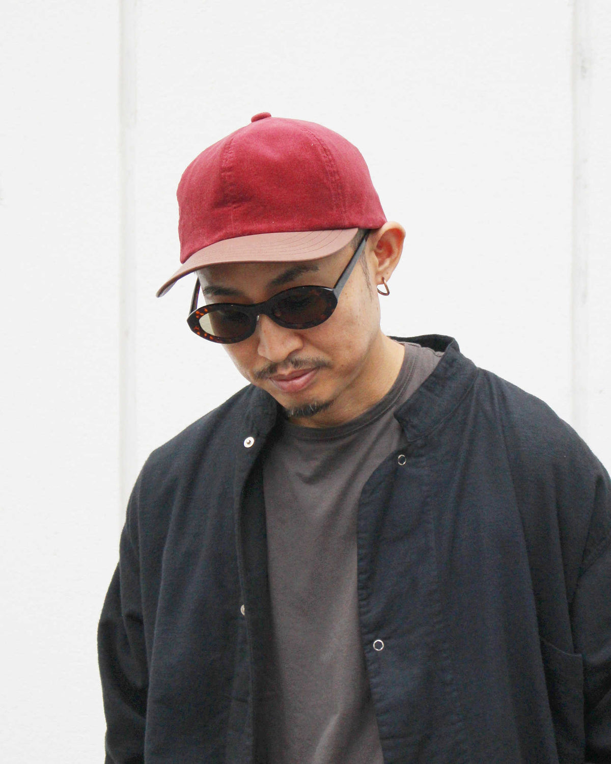 morno モーノ / Corduroy Leather B.B Cap コーデュロイ×レザーB.B.キャップ (BORDEAUX ボルドー)