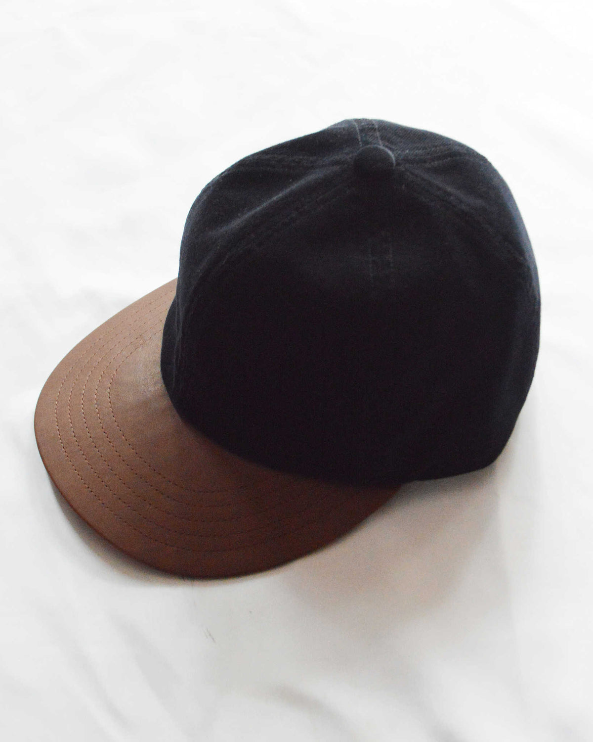 morno モーノ / Corduroy Leather B.B Cap コーデュロイ×レザーB.B.キャップ (NAVY ネイビー)