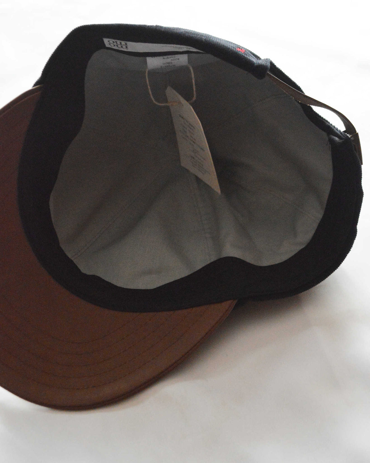 morno モーノ / Corduroy Leather B.B Cap コーデュロイ×レザーB.B.キャップ (NAVY ネイビー)