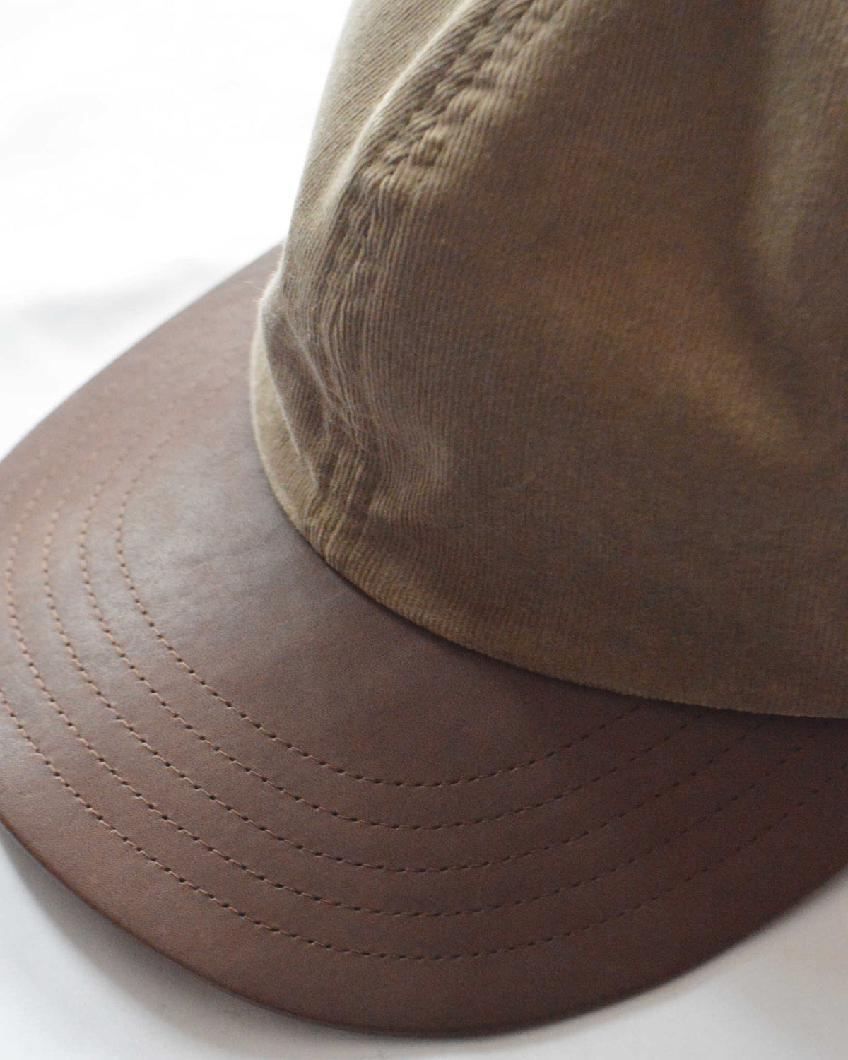 morno モーノ / Corduroy Leather B.B Cap コーデュロイ×レザーB.B.キャップ (BEIGE ベージュ)