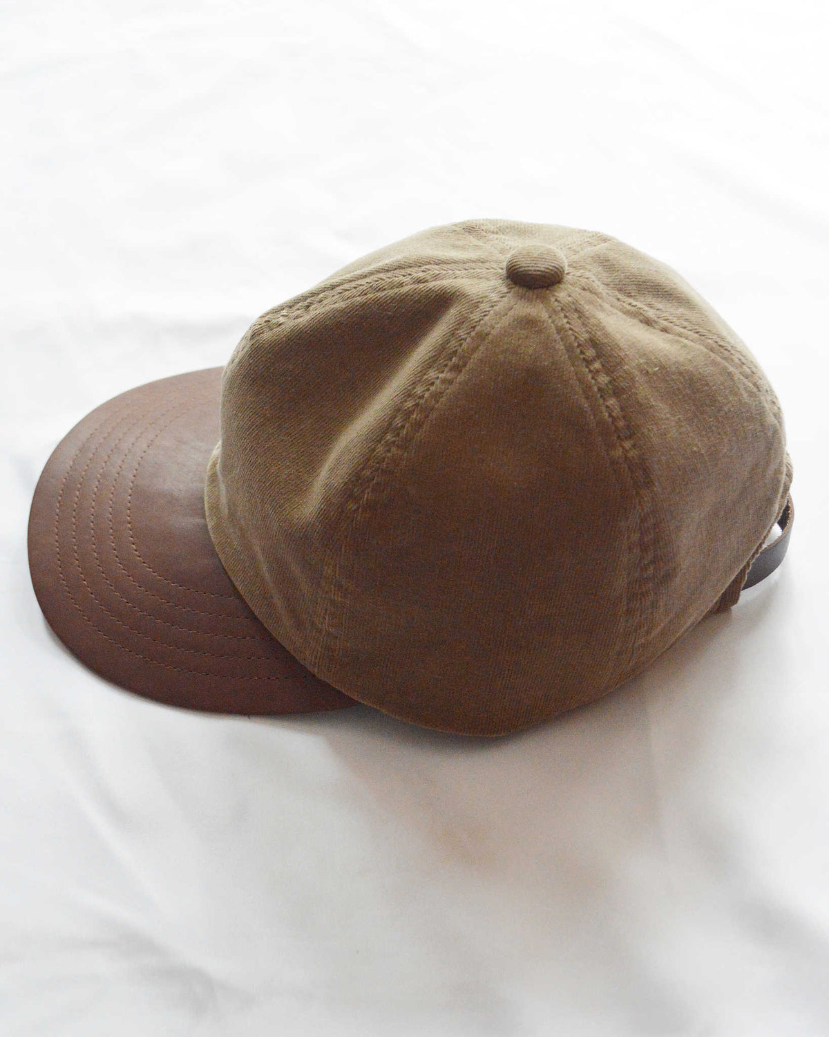 morno モーノ / Corduroy Leather B.B Cap コーデュロイ×レザーB.B.キャップ (BEIGE ベージュ)