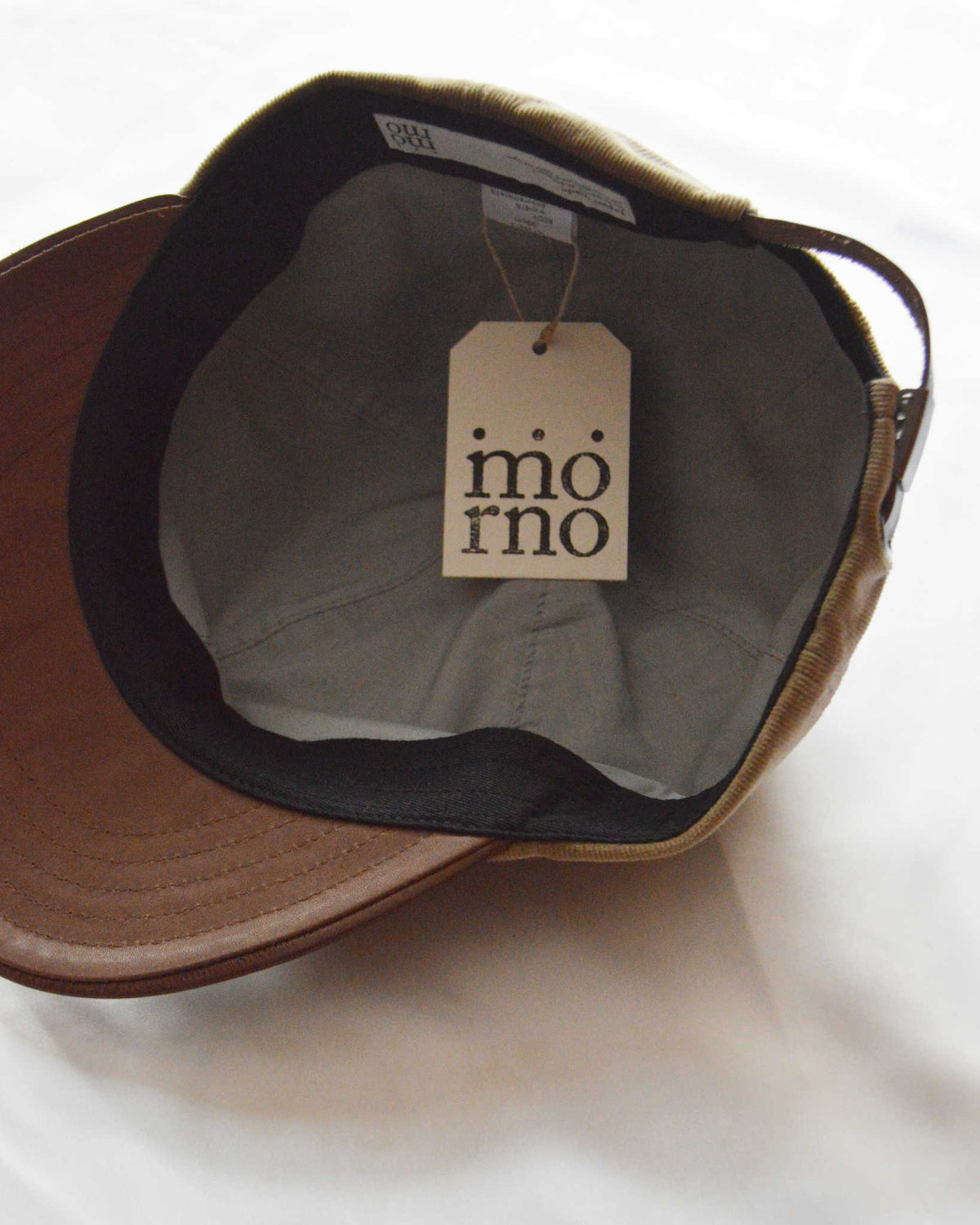 morno モーノ / Corduroy Leather B.B Cap コーデュロイ×レザーB.B.キャップ (BEIGE ベージュ)