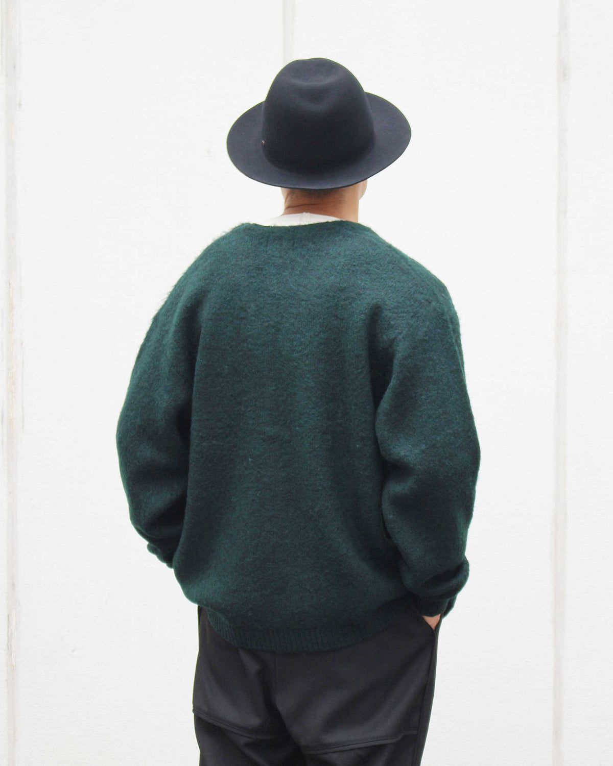 TOWN CRAFT タウンクラフト / mohair shaggy cardigan  モヘアカーディガン (GREEN グリーン)