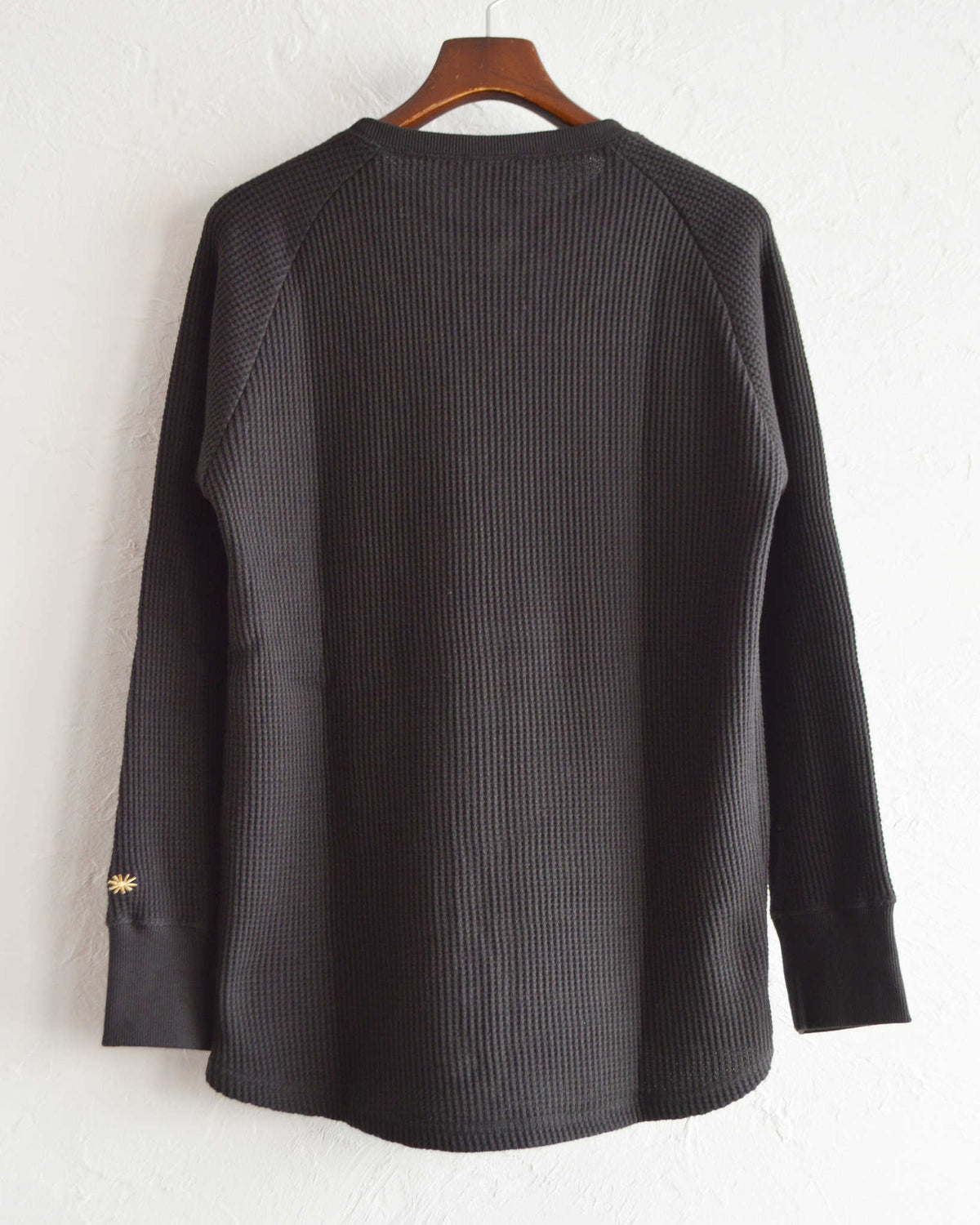 GOHEMP ゴーヘンプ / HEMP WAFFLE CREW ヘンプワッフルクルー (BLACK ブラック)