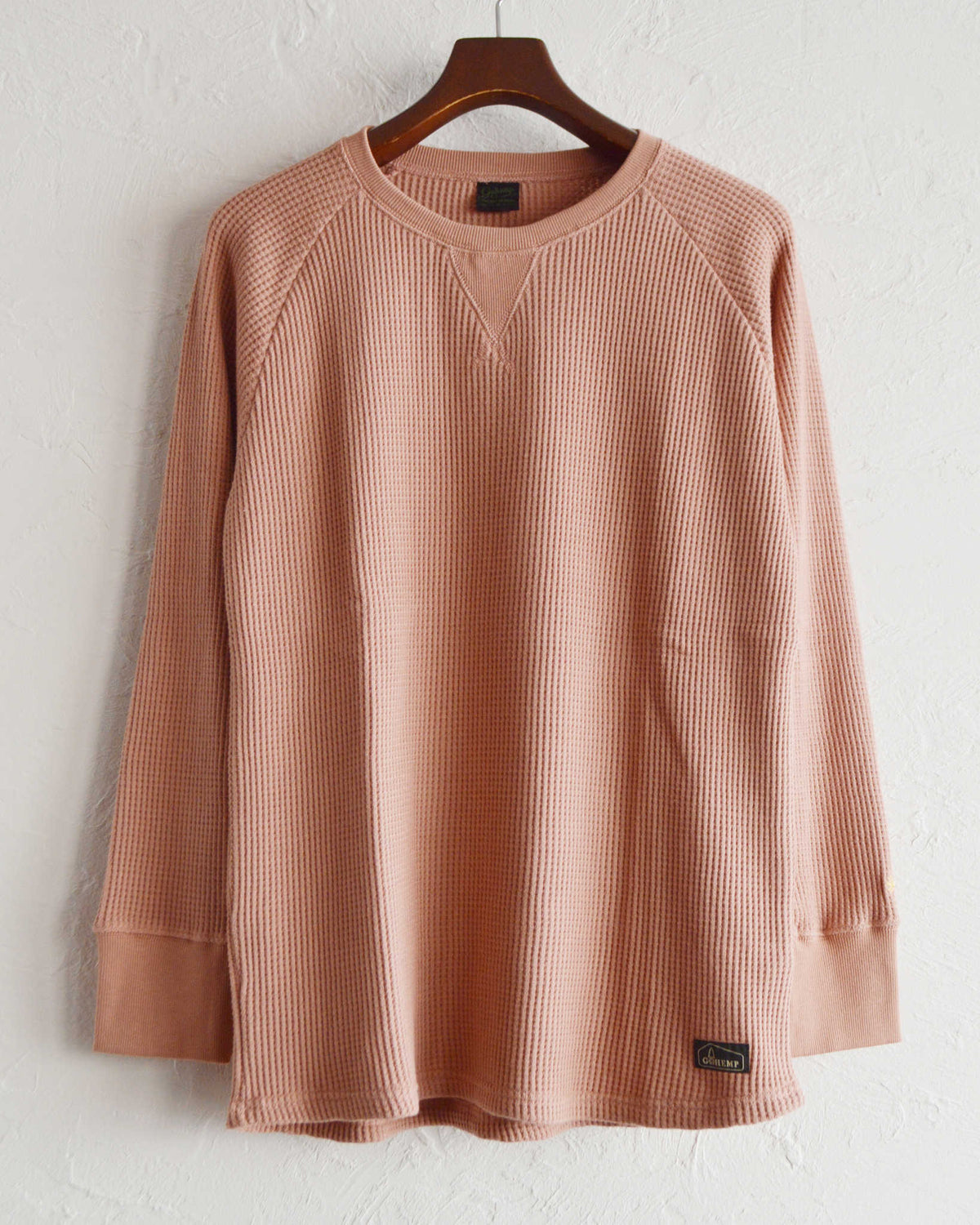 GOHEMP ゴーヘンプ / HEMP WAFFLE CREW ヘンプワッフルクルー (PASTEL MANGO パステルマンゴ)