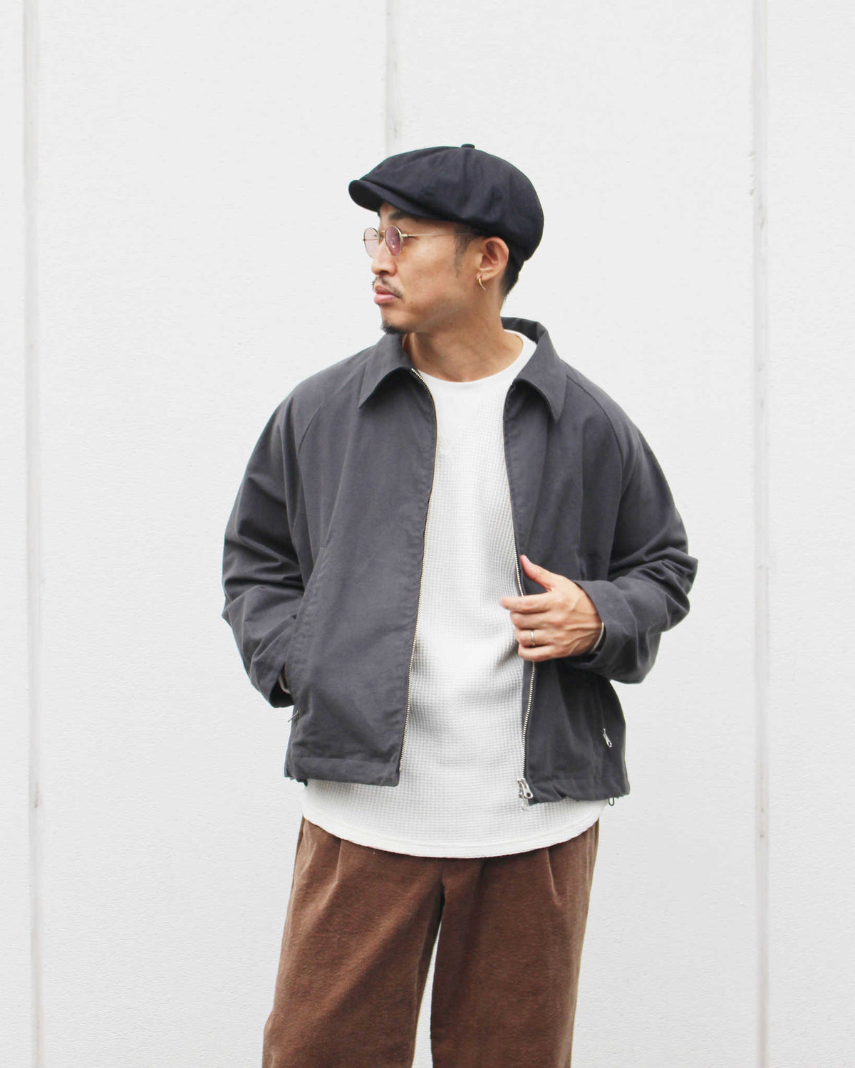 GOHEMP ゴーヘンプ / HEMP WAFFLE CREW ヘンプワッフルクルー (NATURAL ナチュラル)