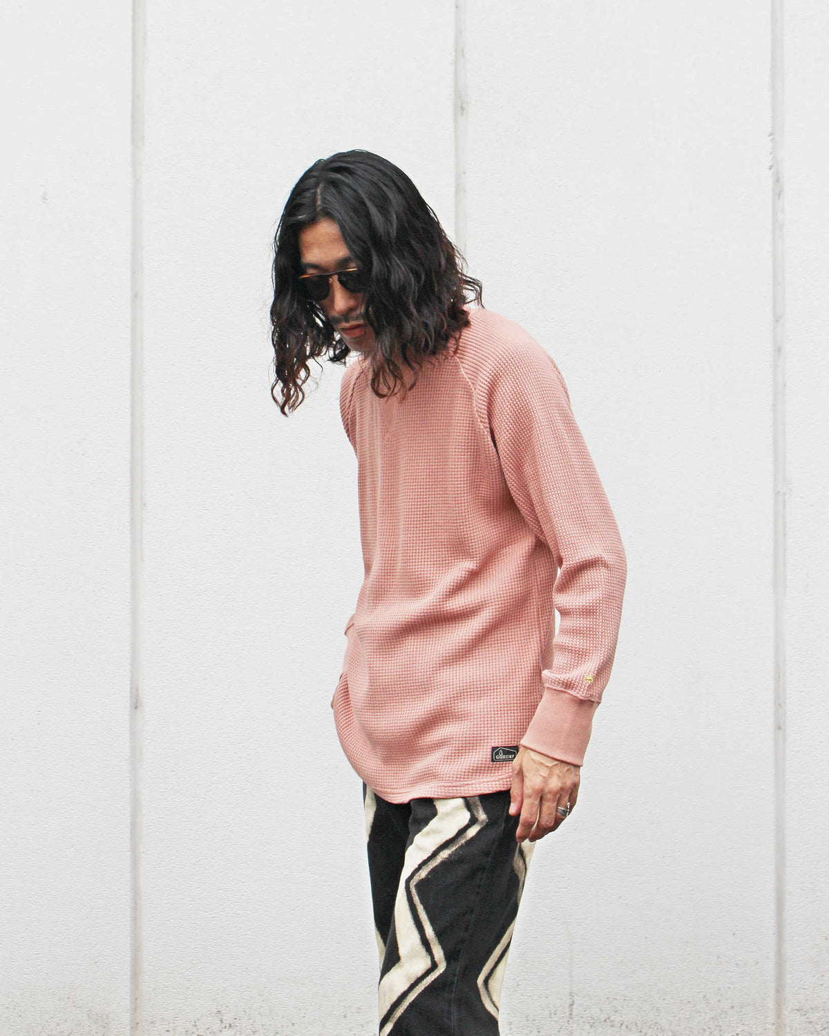 GOHEMP ゴーヘンプ / HEMP WAFFLE CREW ヘンプワッフルクルー (PASTEL MANGO パステルマンゴ)