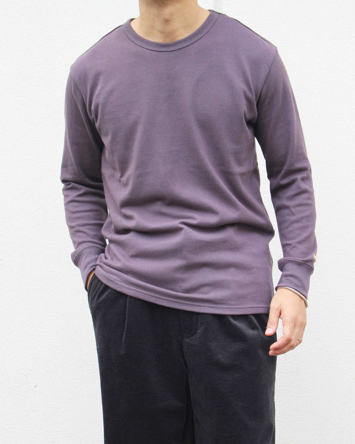 GOHEMP ゴーヘンプ / BASIC L/SL TEE ベーシックサンブレンドウォーマーロングスリーブティー (PLUM JAM プラムジャム)