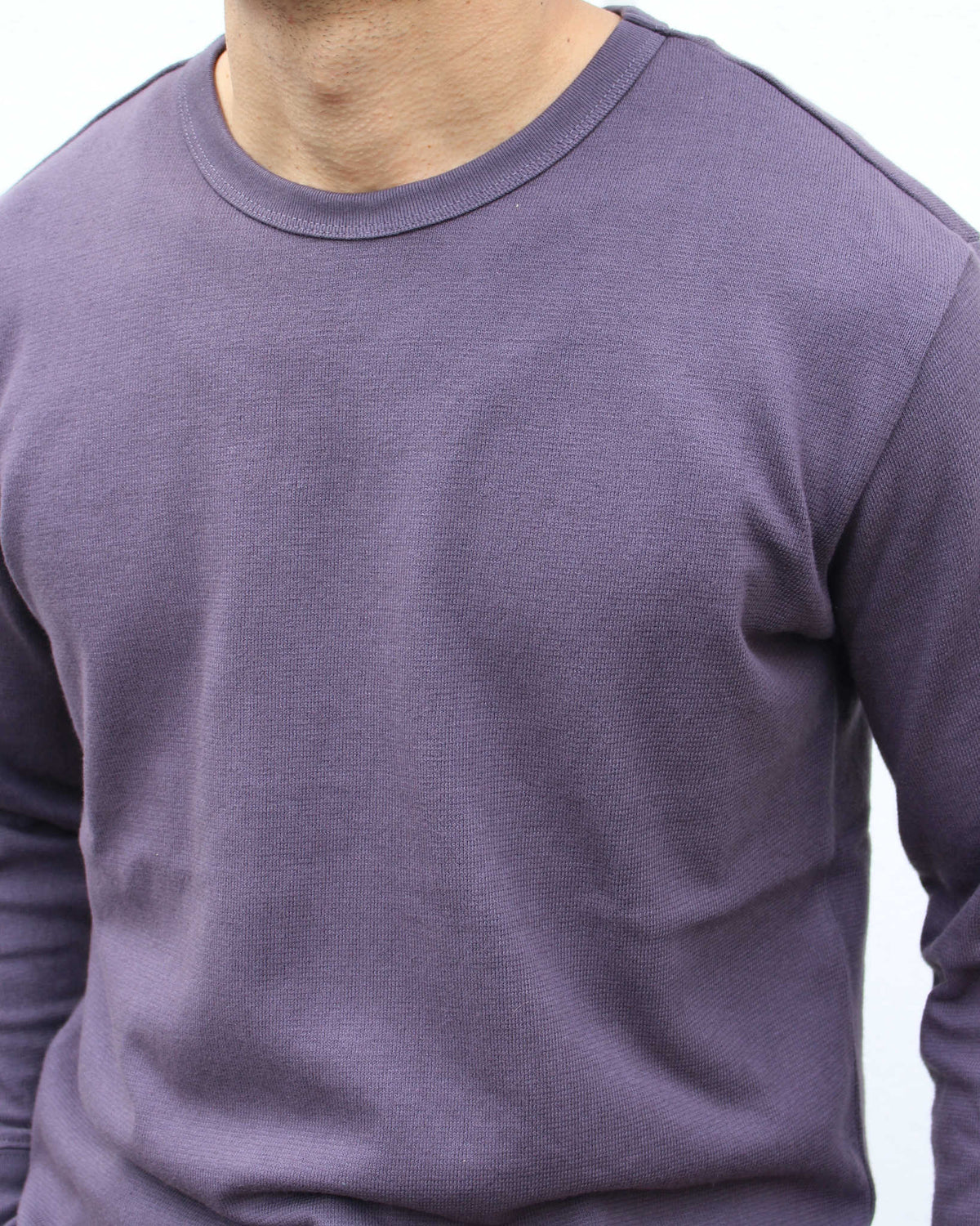 GOHEMP ゴーヘンプ / BASIC L/SL TEE ベーシックサンブレンドウォーマーロングスリーブティー (PLUM JAM プラムジャム)
