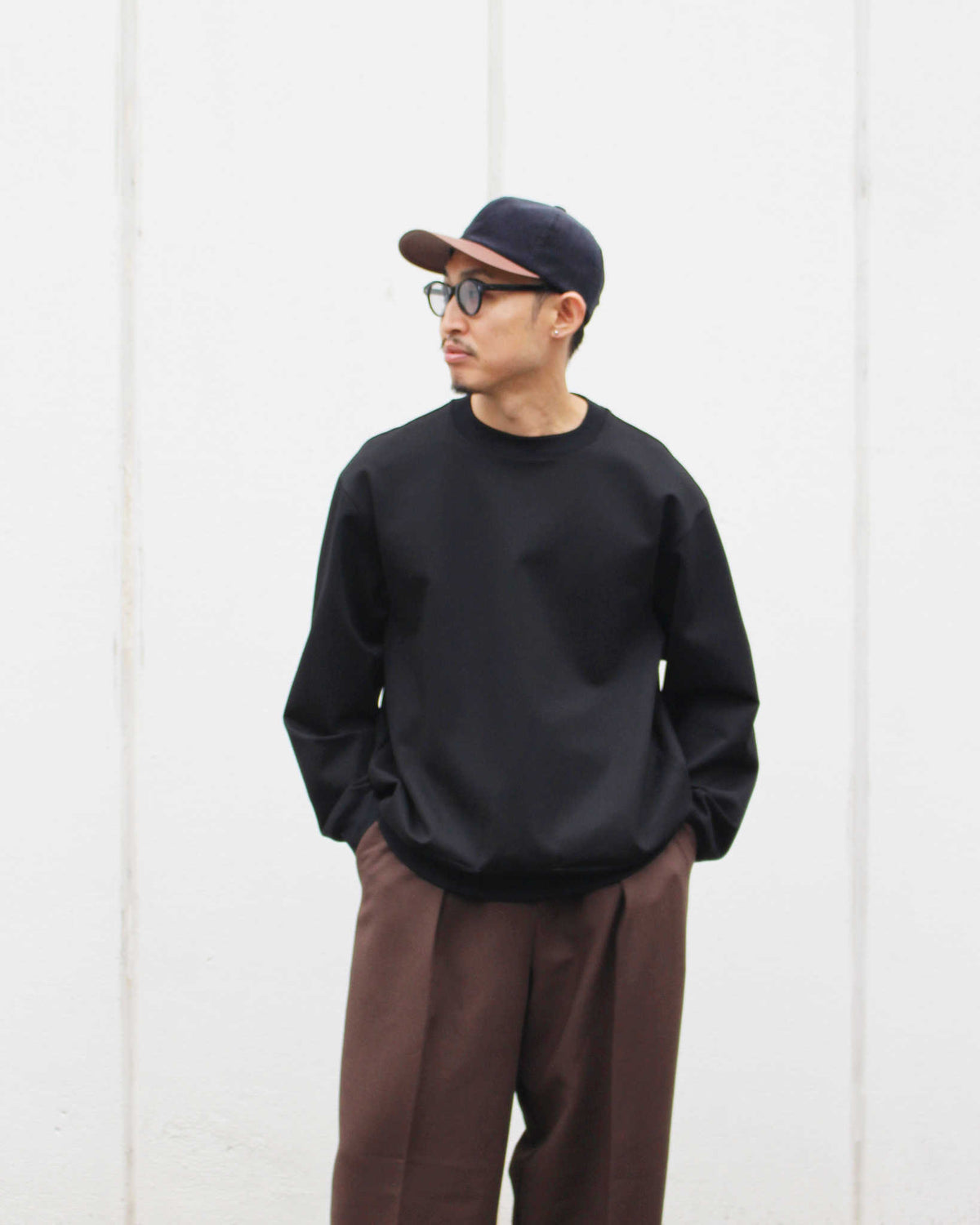 LAMOND ラモンド / SILKY CREW NECK PULLOVER シルキークルーネックプルオーバー (BLACK ブラック)