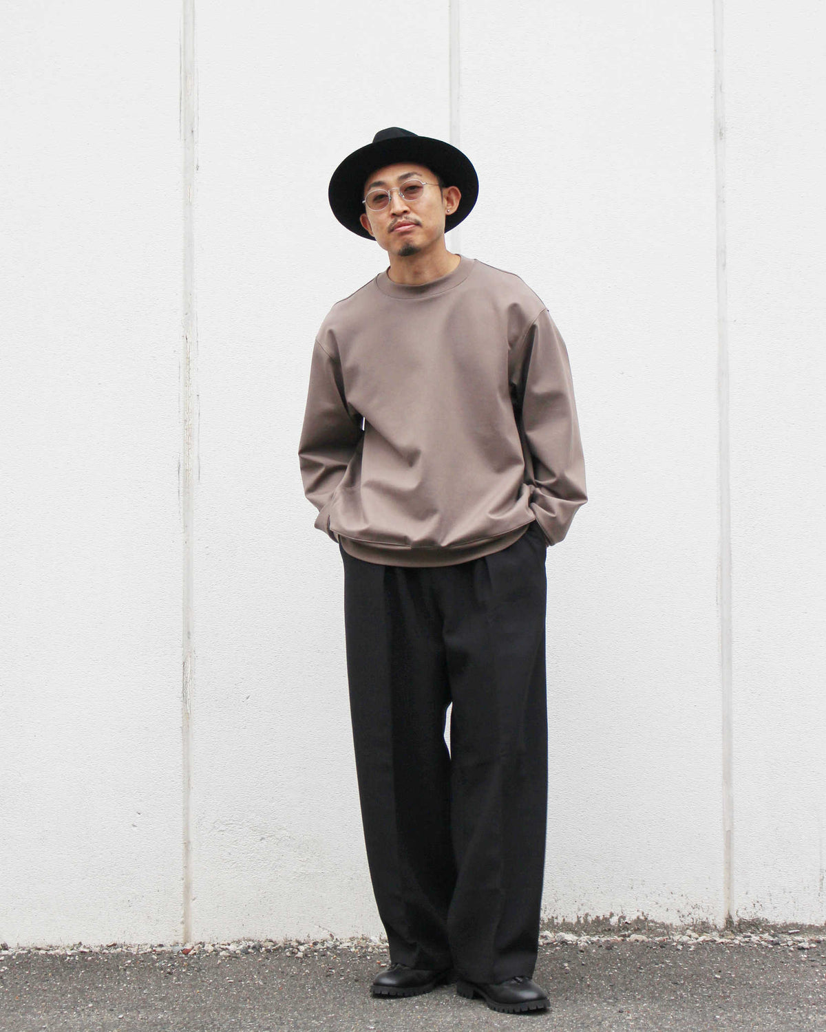 LAMOND ラモンド / SILKY CREW NECK PULLOVER シルキークルーネックプルオーバー (ASH BROWN アッシュブラウン)