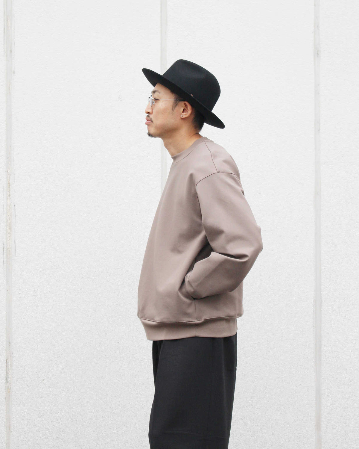 LAMOND ラモンド / SILKY CREW NECK PULLOVER シルキークルーネックプルオーバー (ASH BROWN アッシュブラウン)