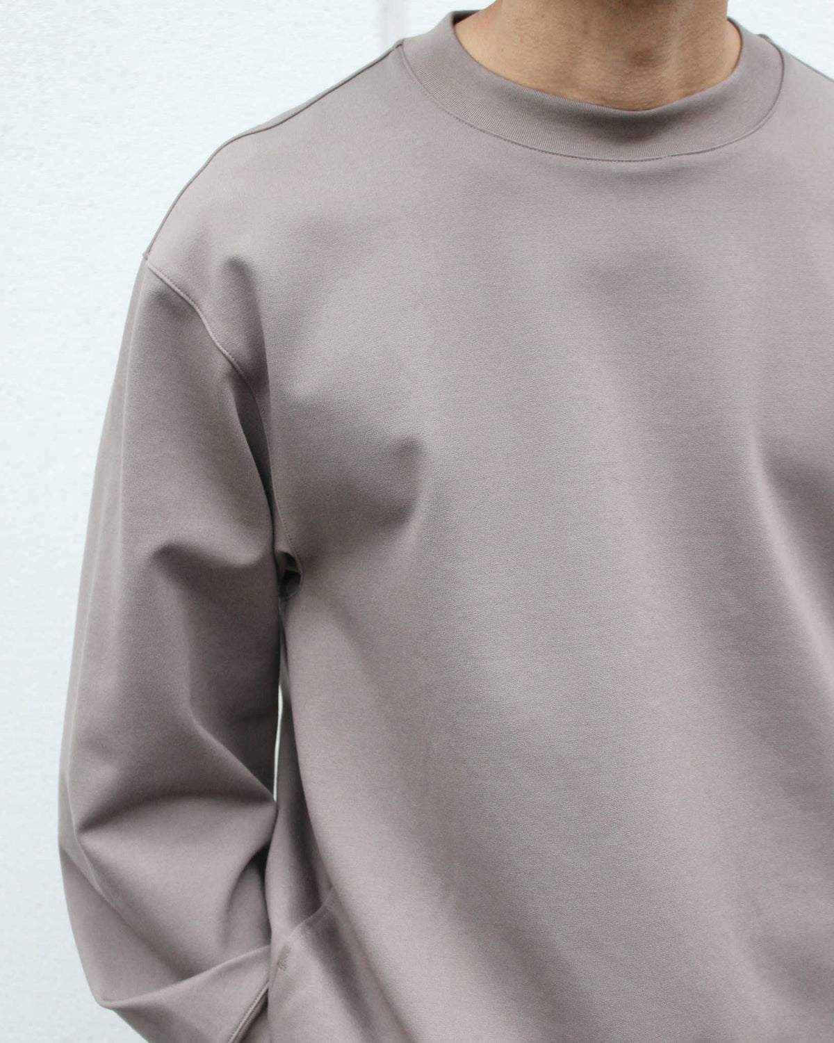 LAMOND ラモンド / SILKY CREW NECK PULLOVER シルキークルーネックプルオーバー (ASH BROWN アッシュブラウン)