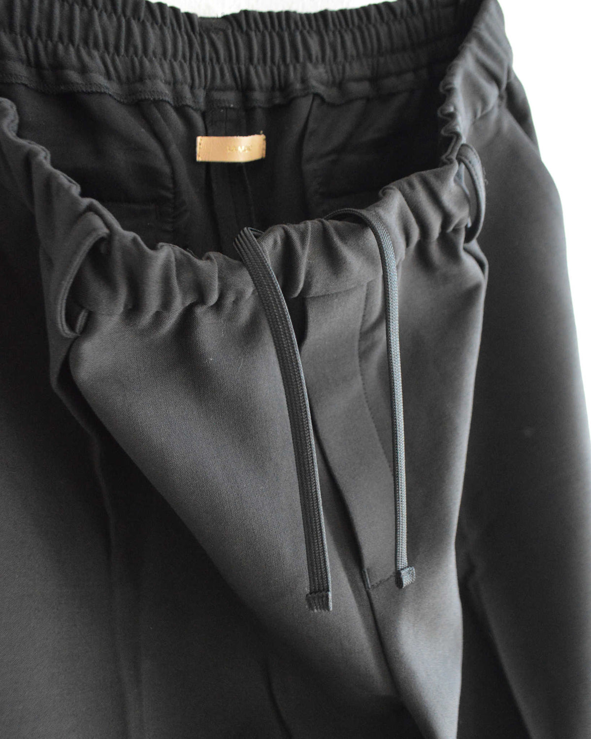 LAMOND ラモンド / DOUBLE WEAVE WIDE TROUSERS ダブルウィーブワイドトラウザーズ (BLACK ブラック)