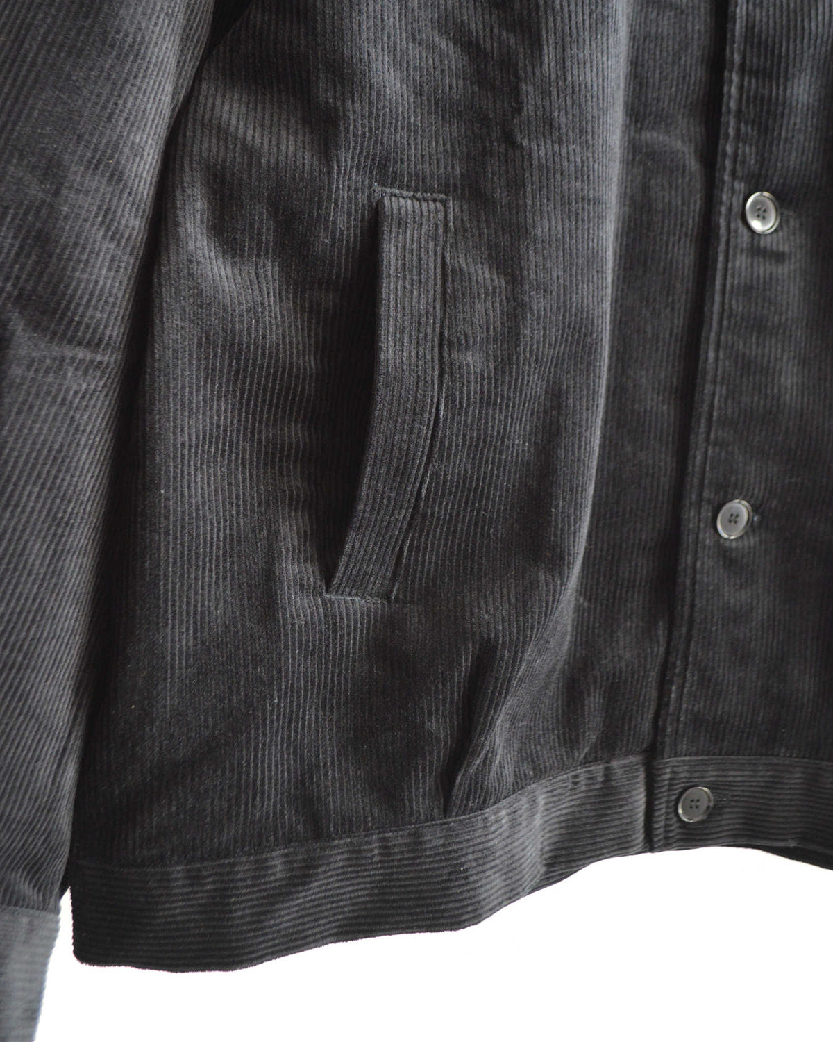 LAMOND ラモンド / CORDUROY SHORT BLOUSON コーデュロイショートブルゾン (BLACK ブラック)