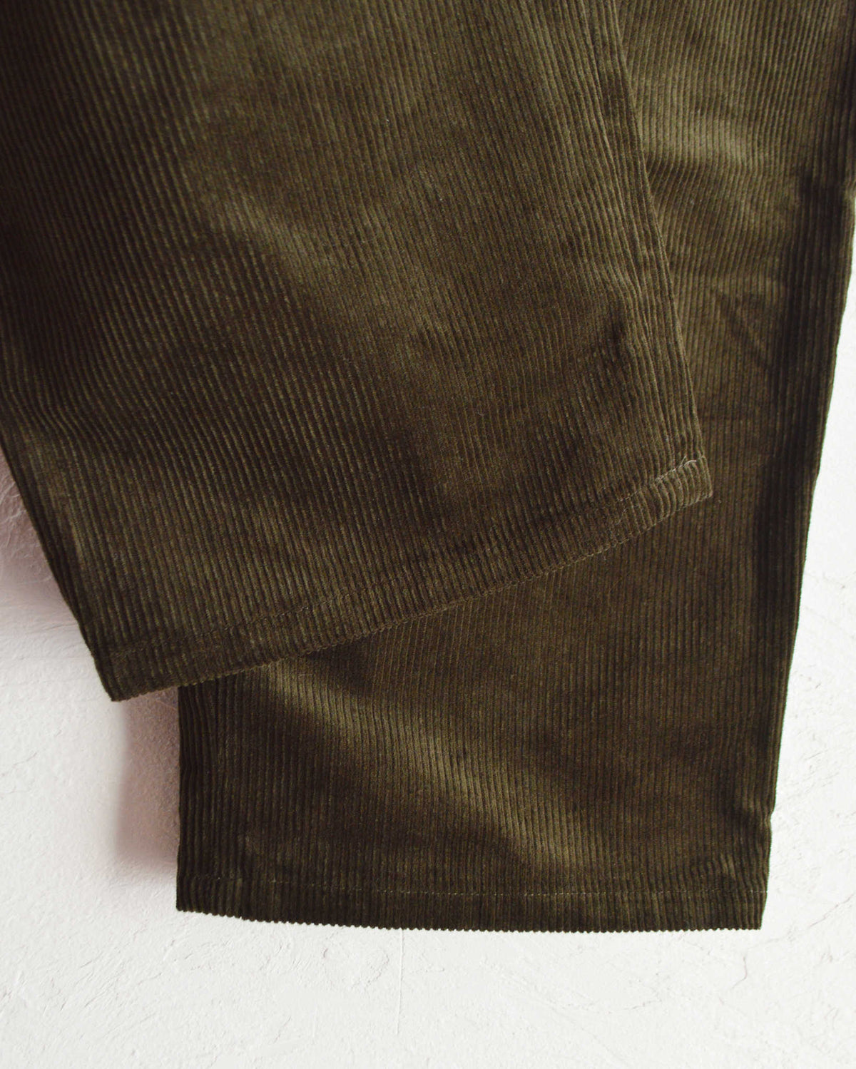LAMOND ラモンド / CORDUROY STANDARD WIDE PANTS コーデュロイスタンダードワイドパンツ (DARK MOSS ダークモス)