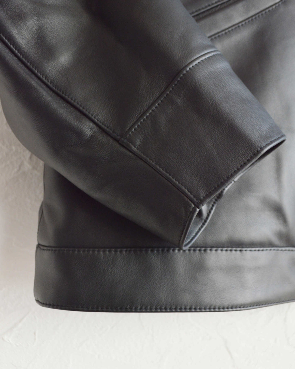 AWESOME LEATHER オーサムレザー / LEATHER ZIP SHORT JACKET レザージップショートジャケット (BLACK ブラック）