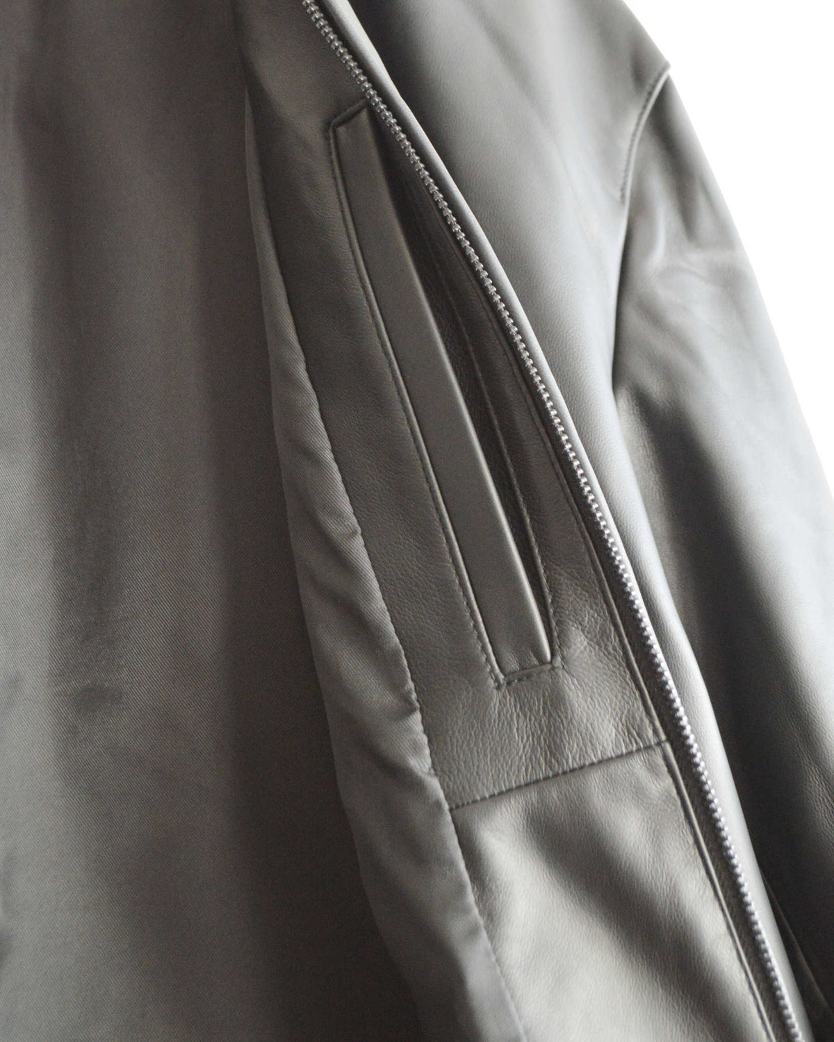 AWESOME LEATHER オーサムレザー / LEATHER ZIP SHORT JACKET レザージップショートジャケット (BLACK ブラック）