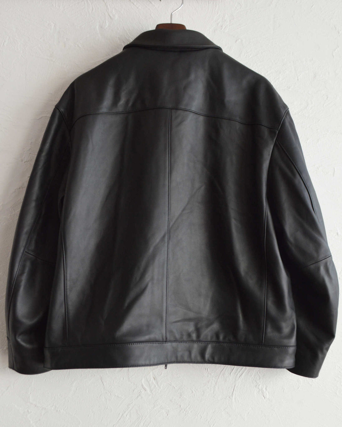 AWESOME LEATHER オーサムレザー / LEATHER ZIP SHORT JACKET レザージップショートジャケット (BLACK ブラック）
