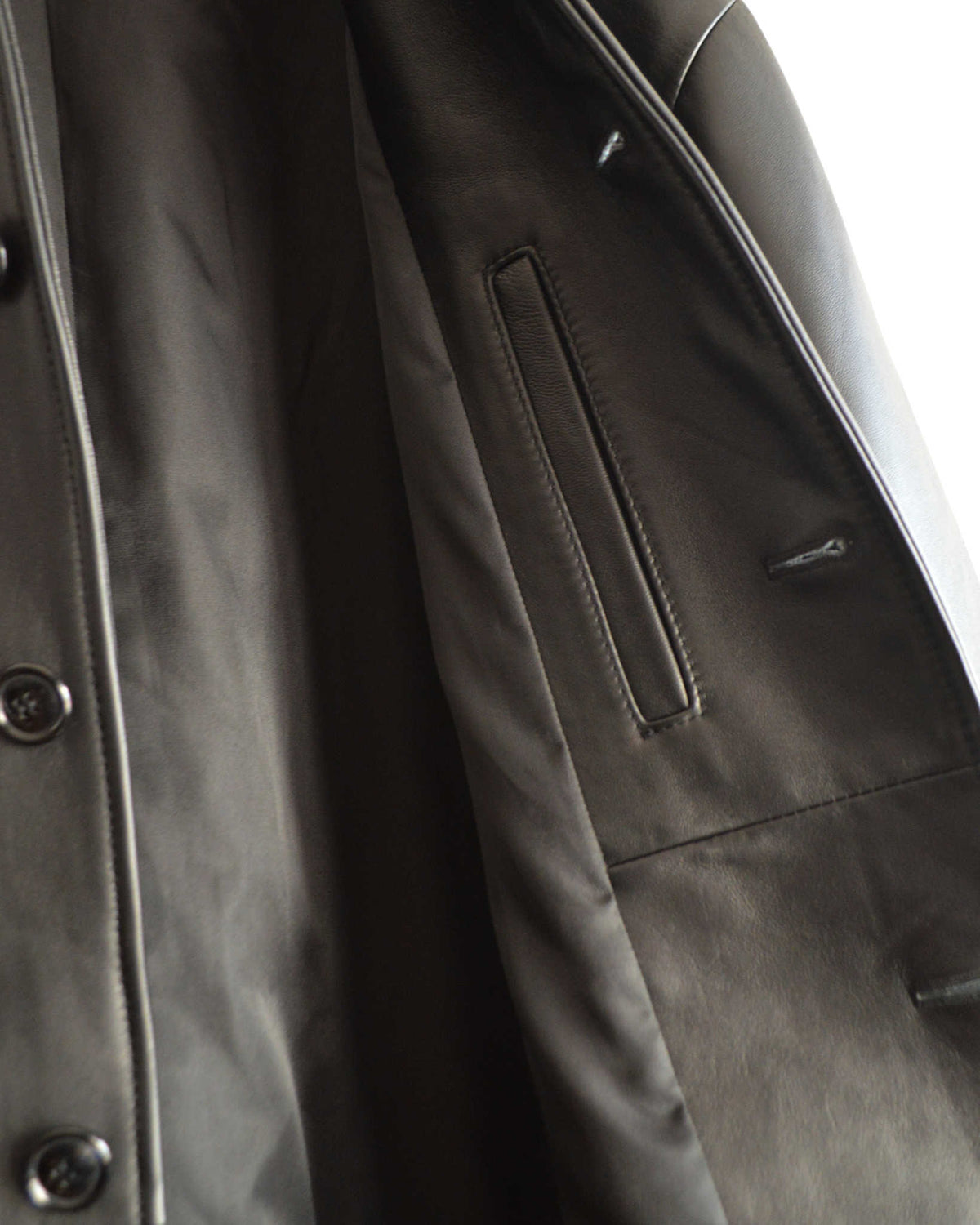 AWESOME LEATHER オーサムレザー / LEATHER HALF COAT レザーハーフコート (BLACK ブラック)