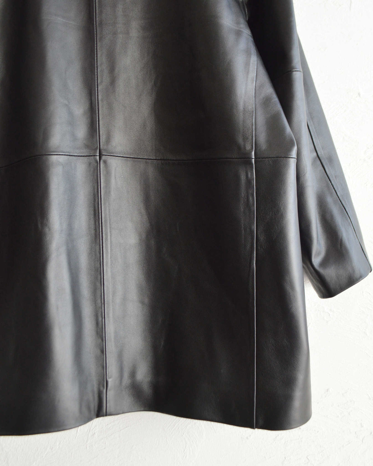 AWESOME LEATHER オーサムレザー / LEATHER HALF COAT レザーハーフコート (BLACK ブラック)