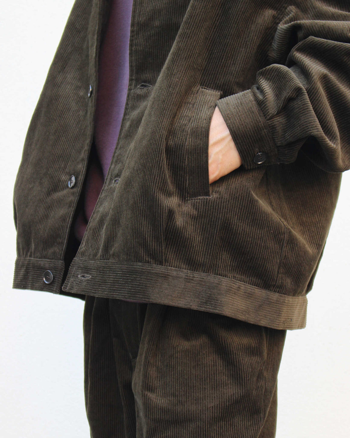 LAMOND ラモンド / CORDUROY SHORT BLOUSON コーデュロイショートブルゾン (DARK MOSS ダークモス)