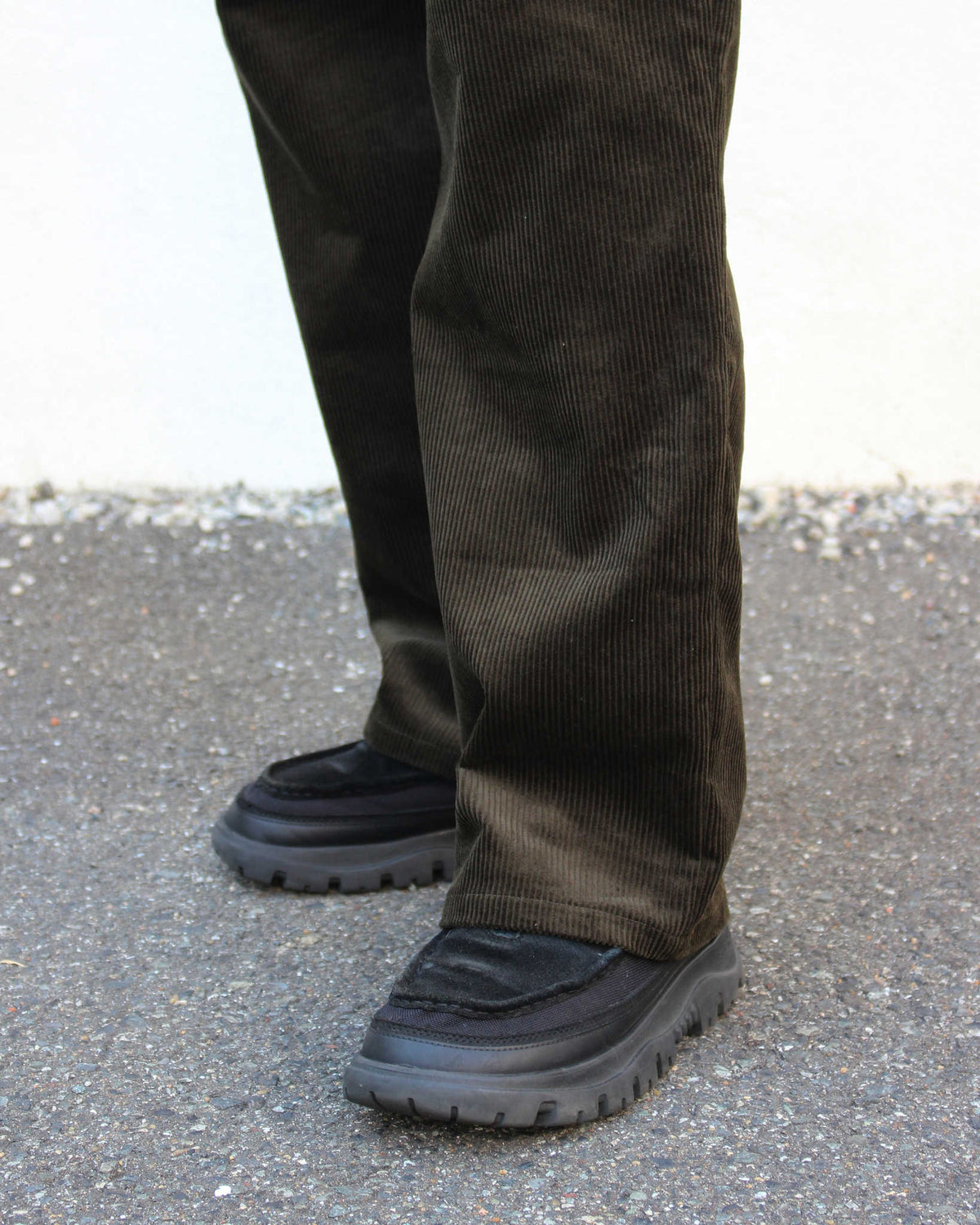 LAMOND ラモンド / CORDUROY STANDARD WIDE PANTS コーデュロイスタンダードワイドパンツ (DARK MOSS ダークモス)