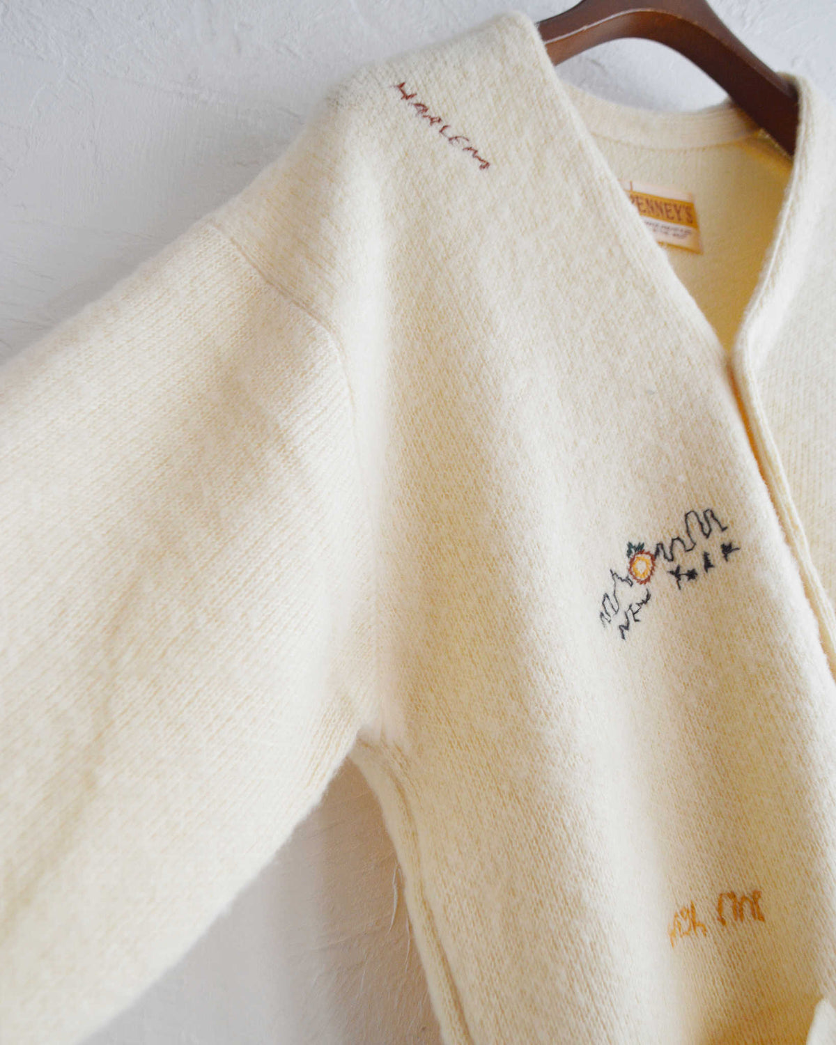 PENNEY'S ぺニーズ / NEW YORK doodle cardigan ニューヨークドゥードゥルカーディガン (OFF WHITE オフホワイト)