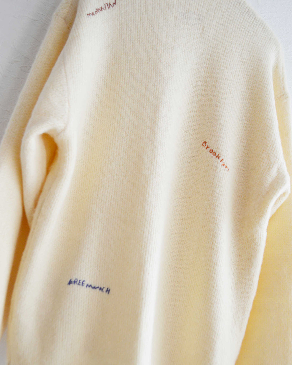 PENNEY'S ぺニーズ / NEW YORK doodle cardigan ニューヨークドゥードゥルカーディガン (OFF WHITE オフホワイト)
