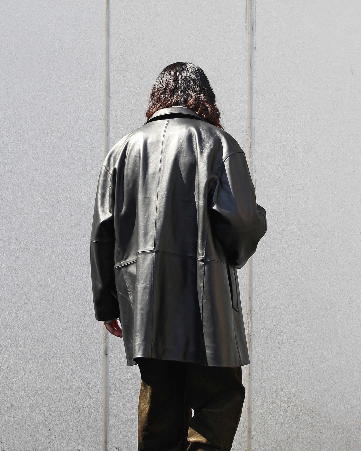 AWESOME LEATHER オーサムレザー / LEATHER HALF COAT レザーハーフコート (BLACK ブラック)