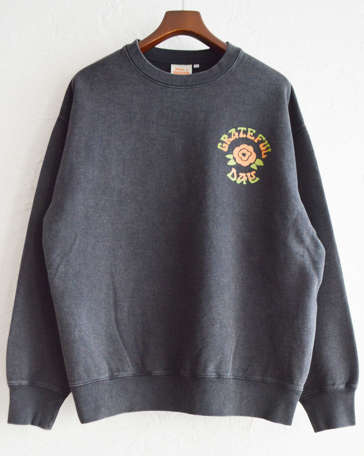 HAVE A GRATEFUL DAY ハブアグレイトフルデイ / SWEATSHIRT -DARK HOLLOW スウェットシャツ ダークハロー (VINTAGE BLACK ヴィンテージブラック)